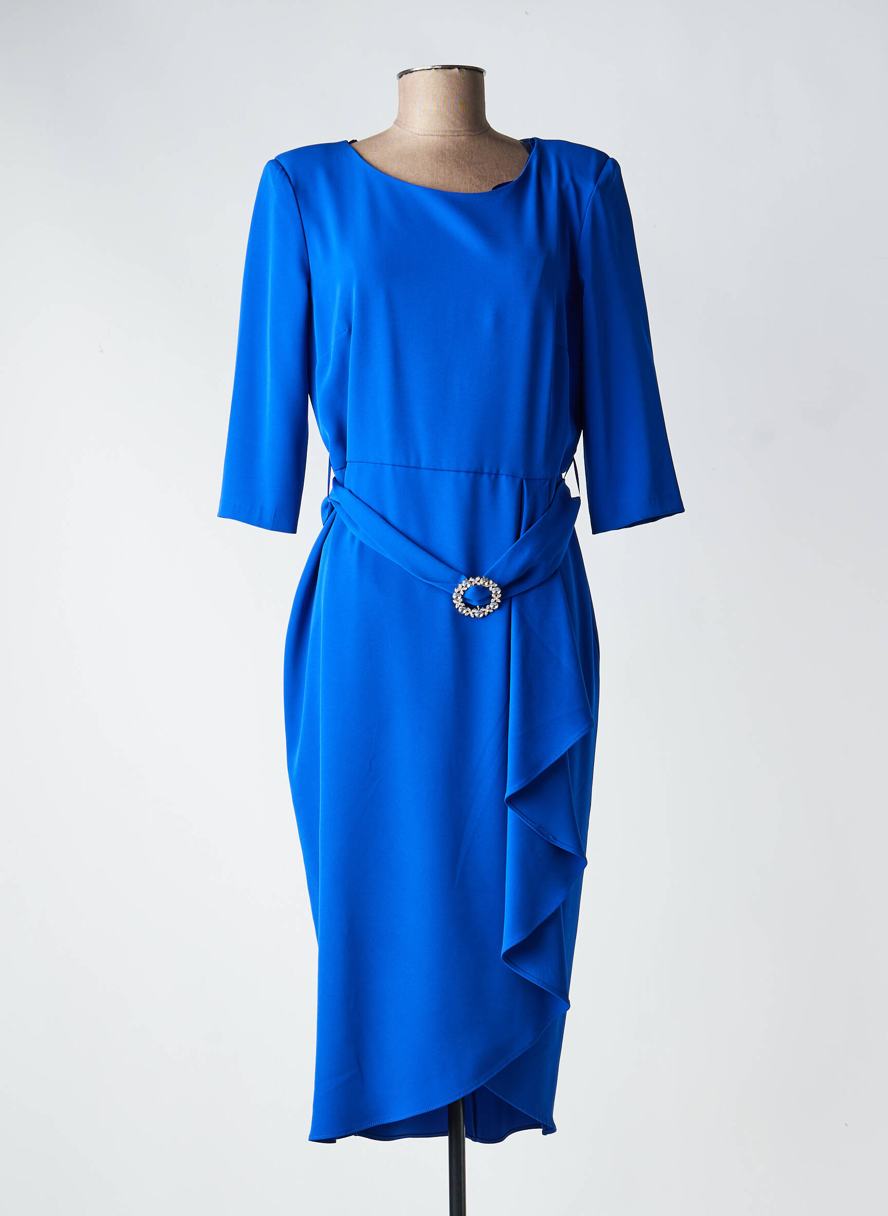Rochie midi mâneci 3/4 mâneci 3/4 albastru BARILOCHE femeie