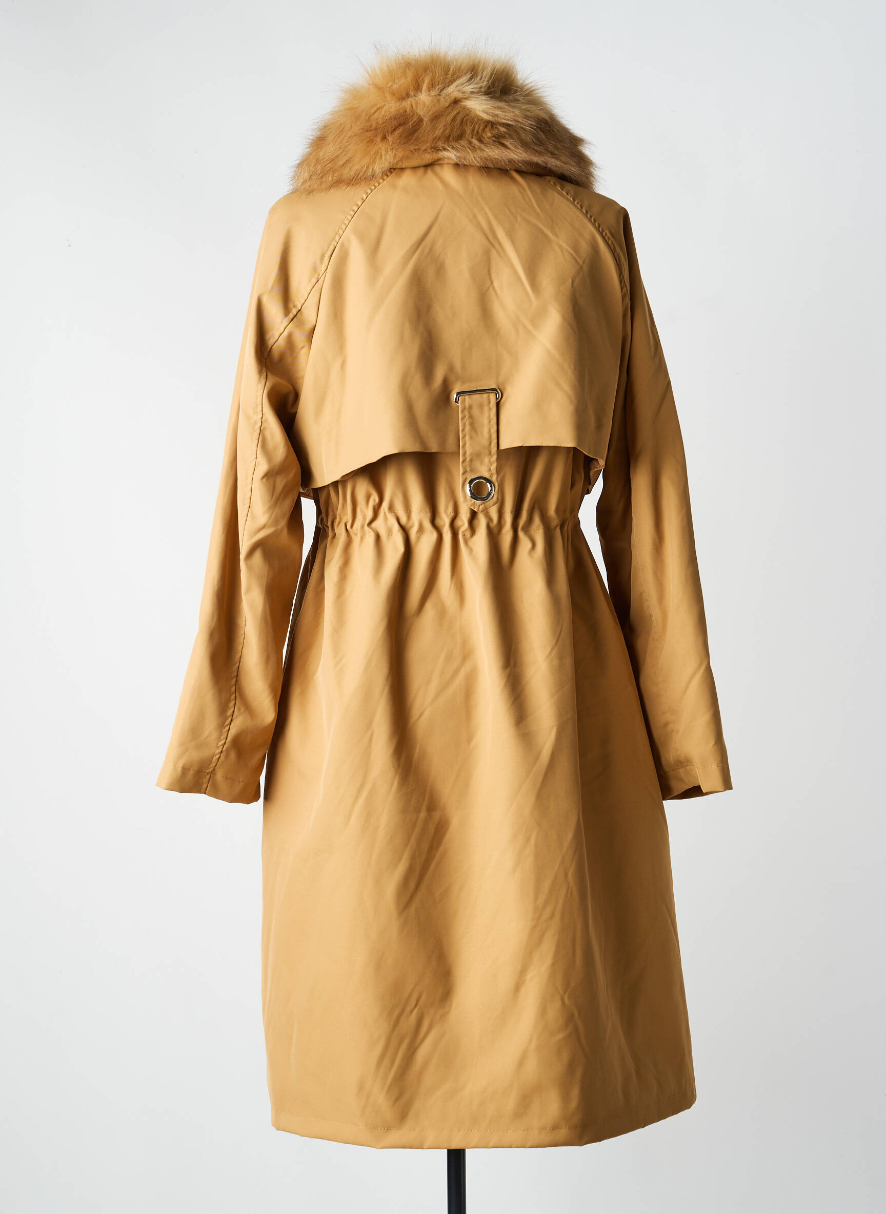 Trench țesătură poplin fără glugă bej MOLLY BRACKEN femeie