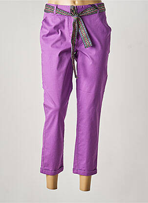 Pantalon 7/8 elasticitate mărime normală violet JULIE GUERLANDE femeie