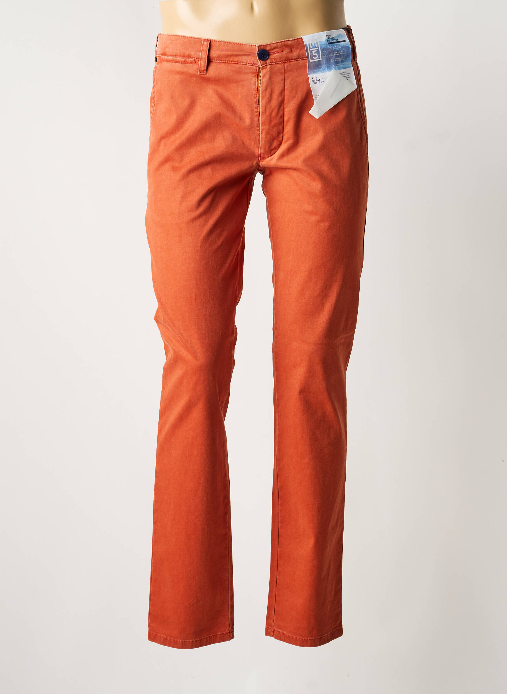 Pantalon chino elasticitate mărime normală portocalie M5 BY MEYER bărbat