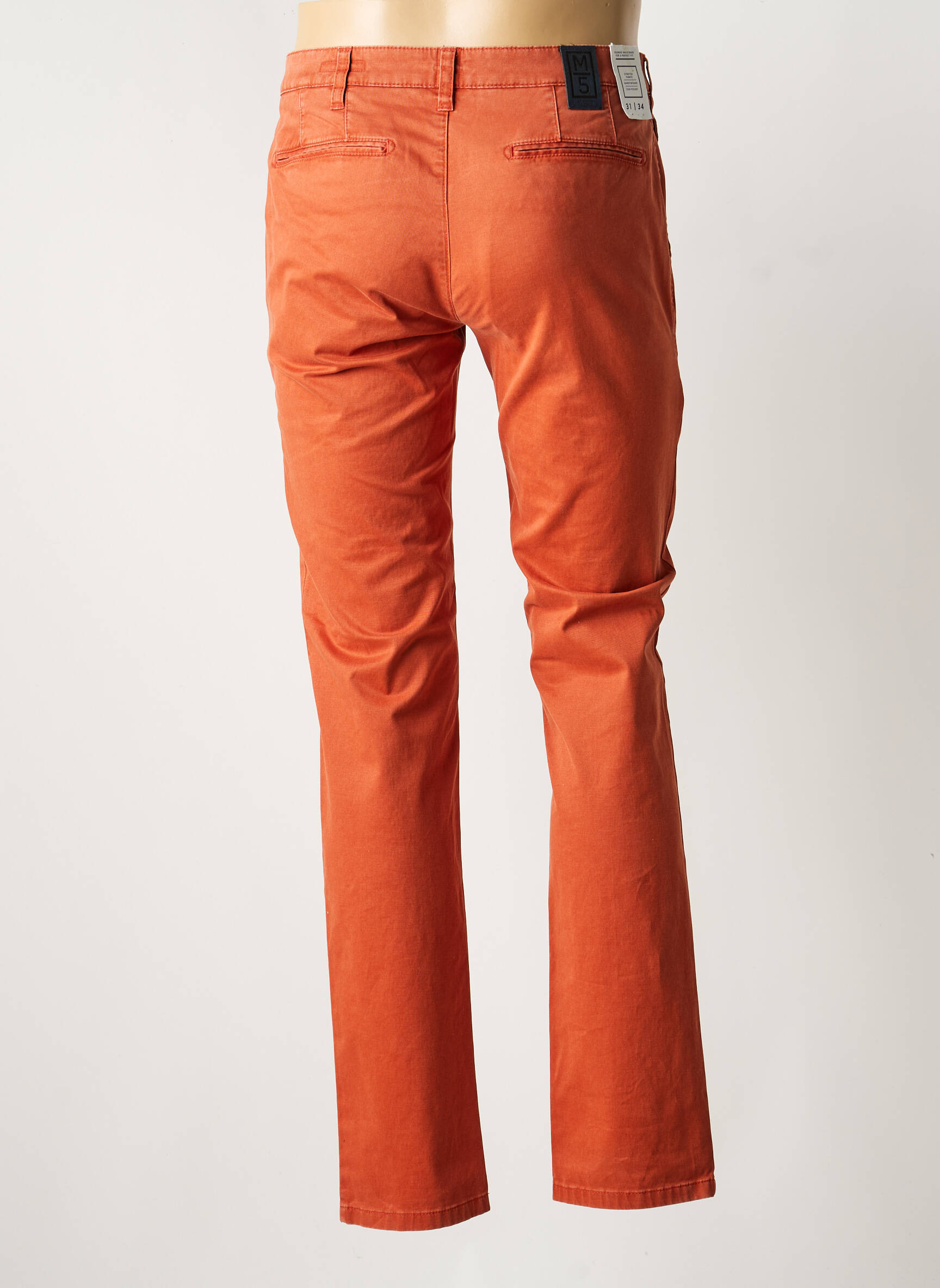 Pantalon chino elasticitate mărime normală portocalie M5 BY MEYER bărbat