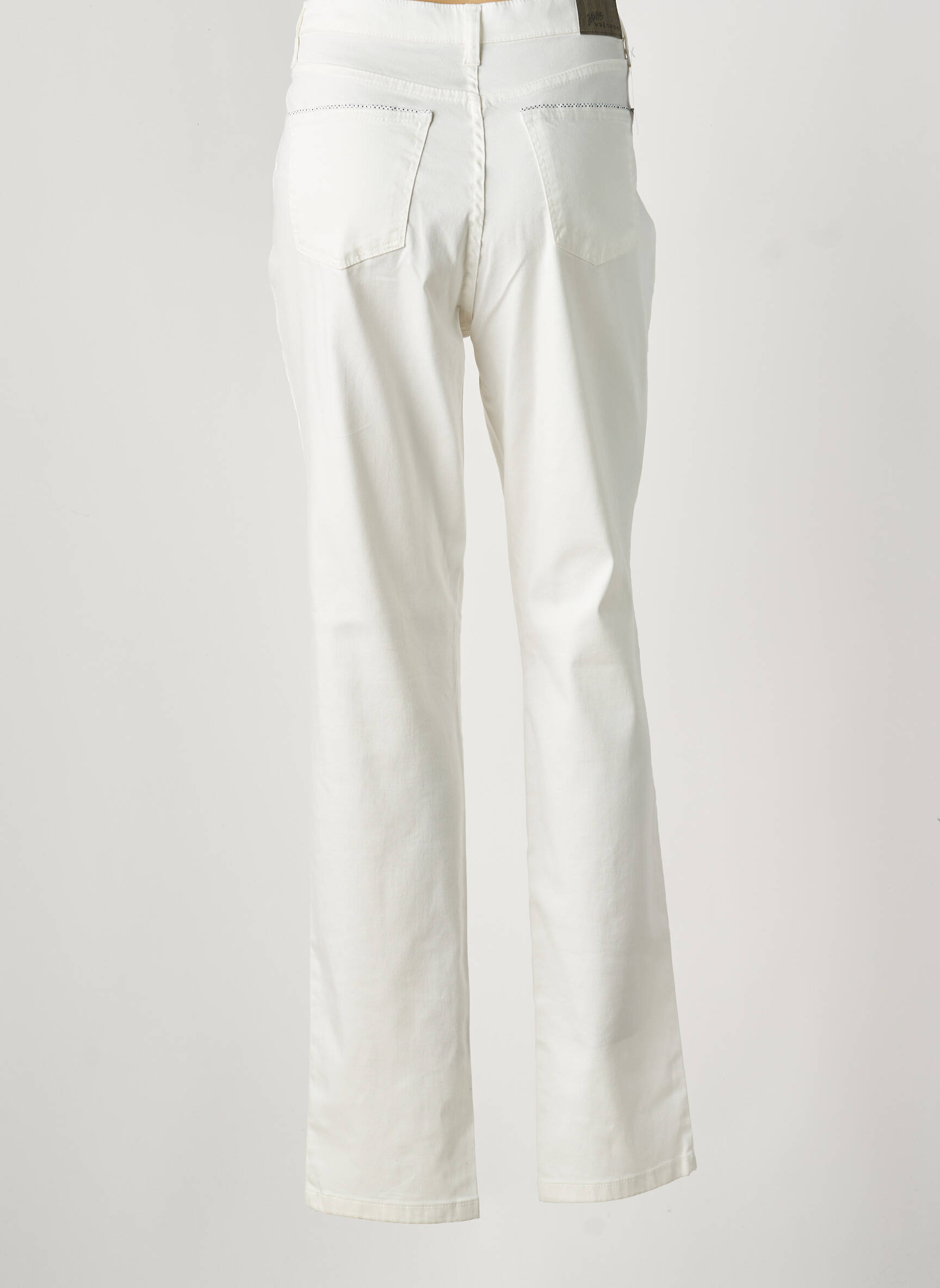 Pantalon drept elasticitate mărime normală alb WALTRON femeie