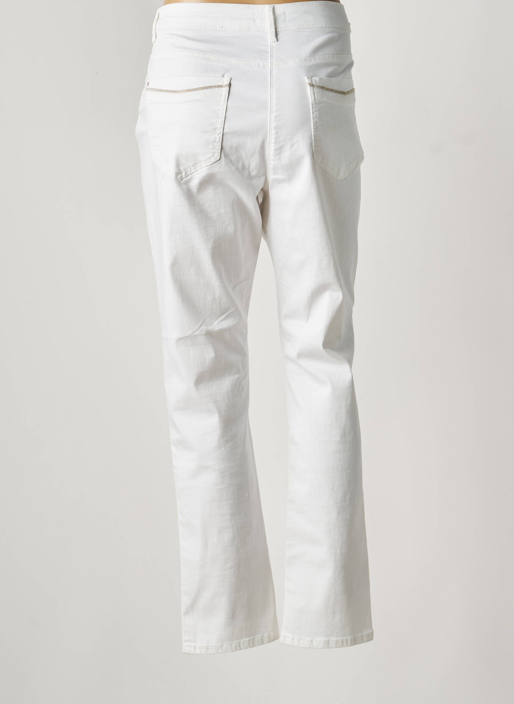 Pantalon drept elasticitate mărime normală alb DIANE LAURY femeie