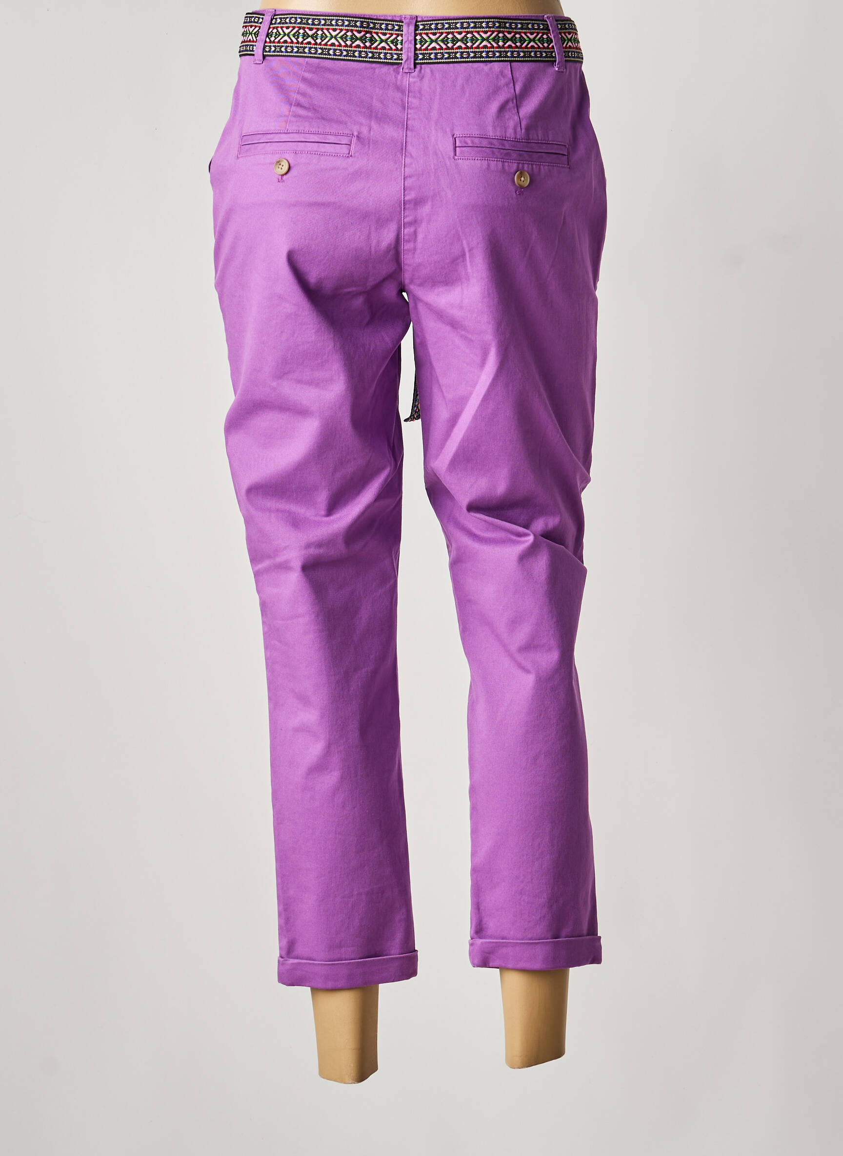 Pantalon 7/8 elasticitate mărime normală violet JULIE GUERLANDE femeie
