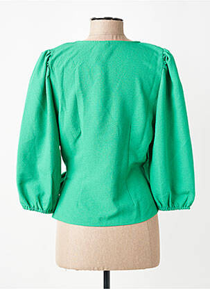 Top croială cambrată mâneci 3/4 verde VERO MODA femeie