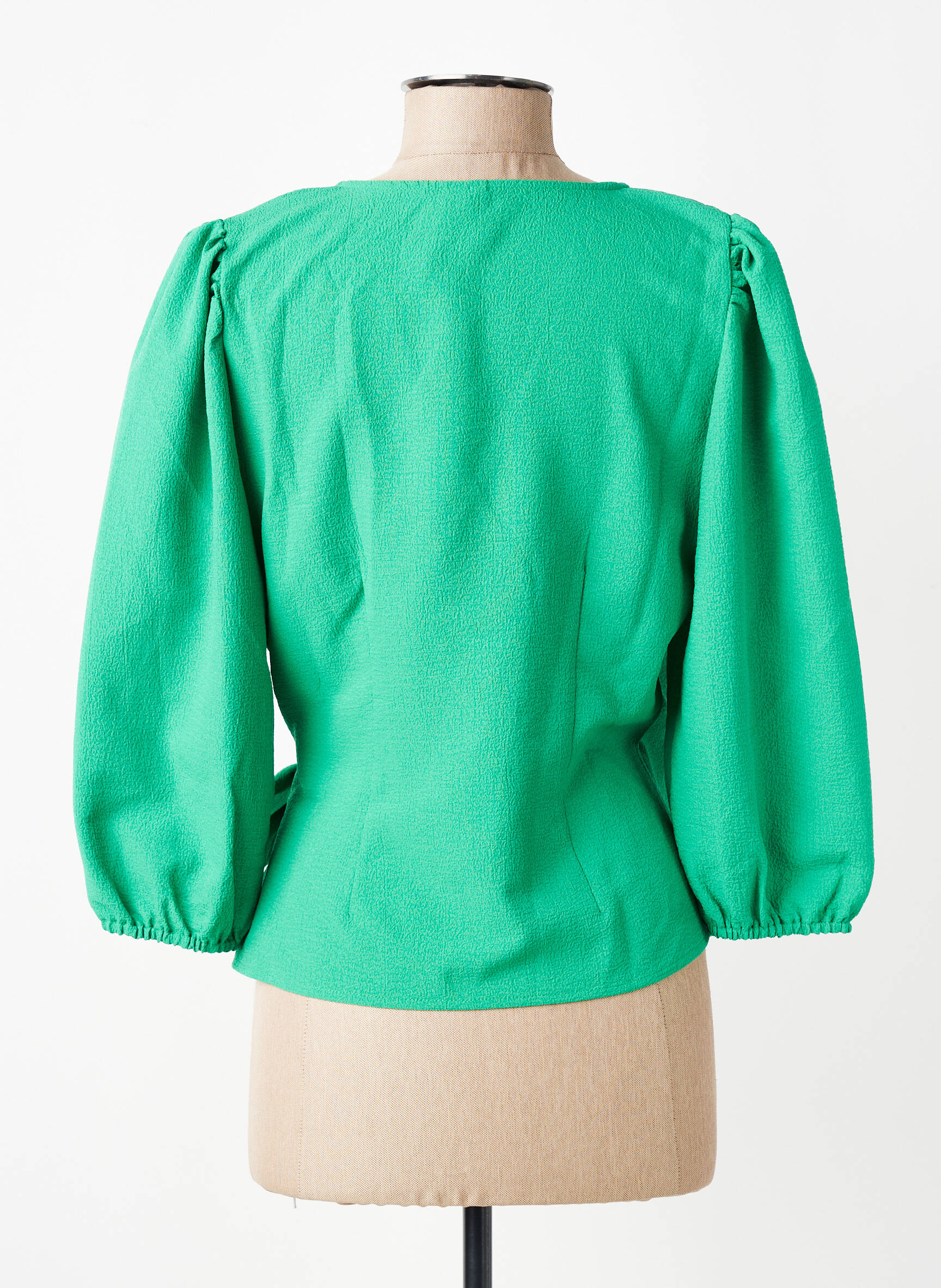 Top croială cambrată mâneci 3/4 verde VERO MODA femeie