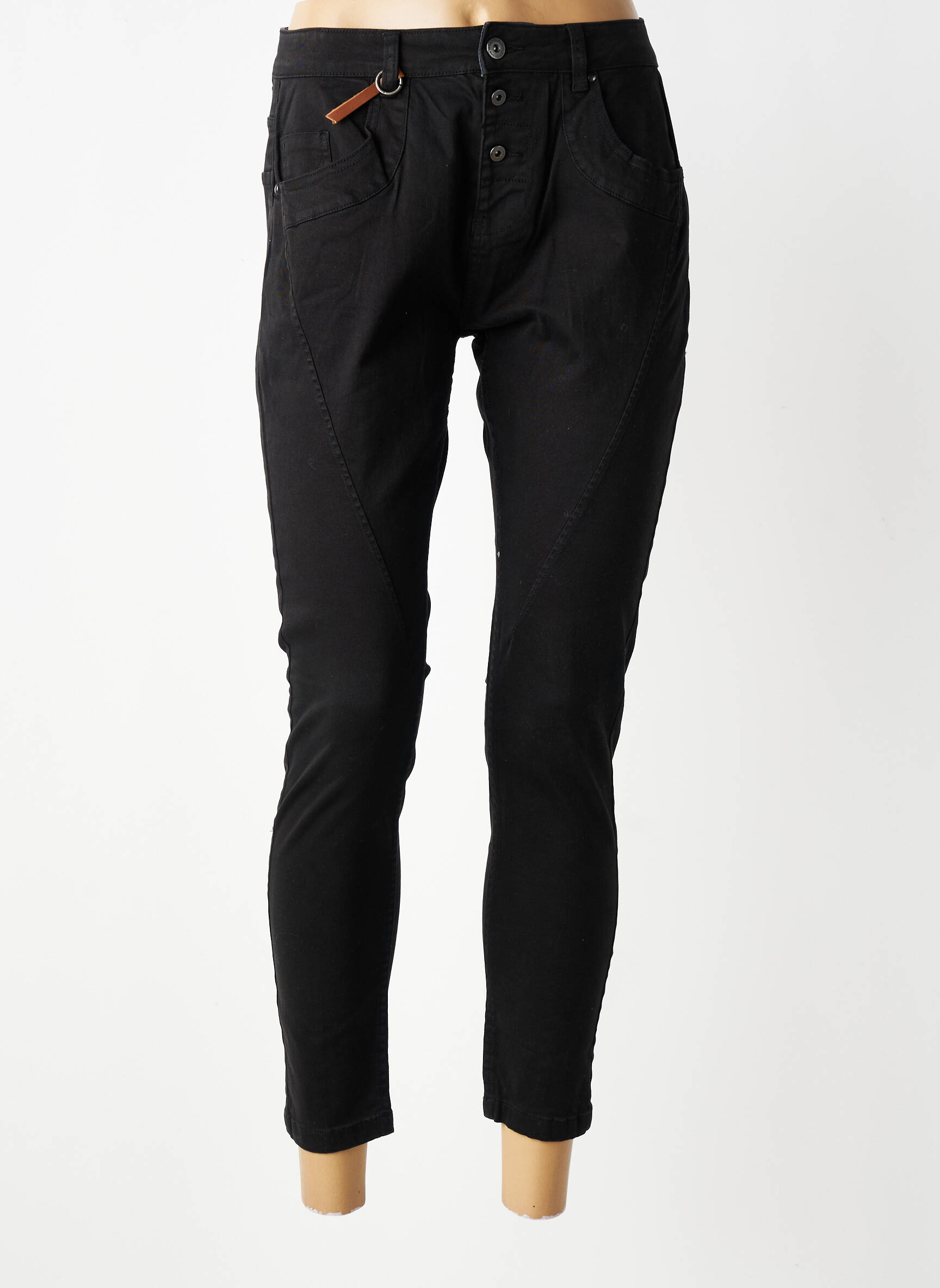 Blugi cu croială slim țesătură brută mărime normală negru VERO MODA femeie