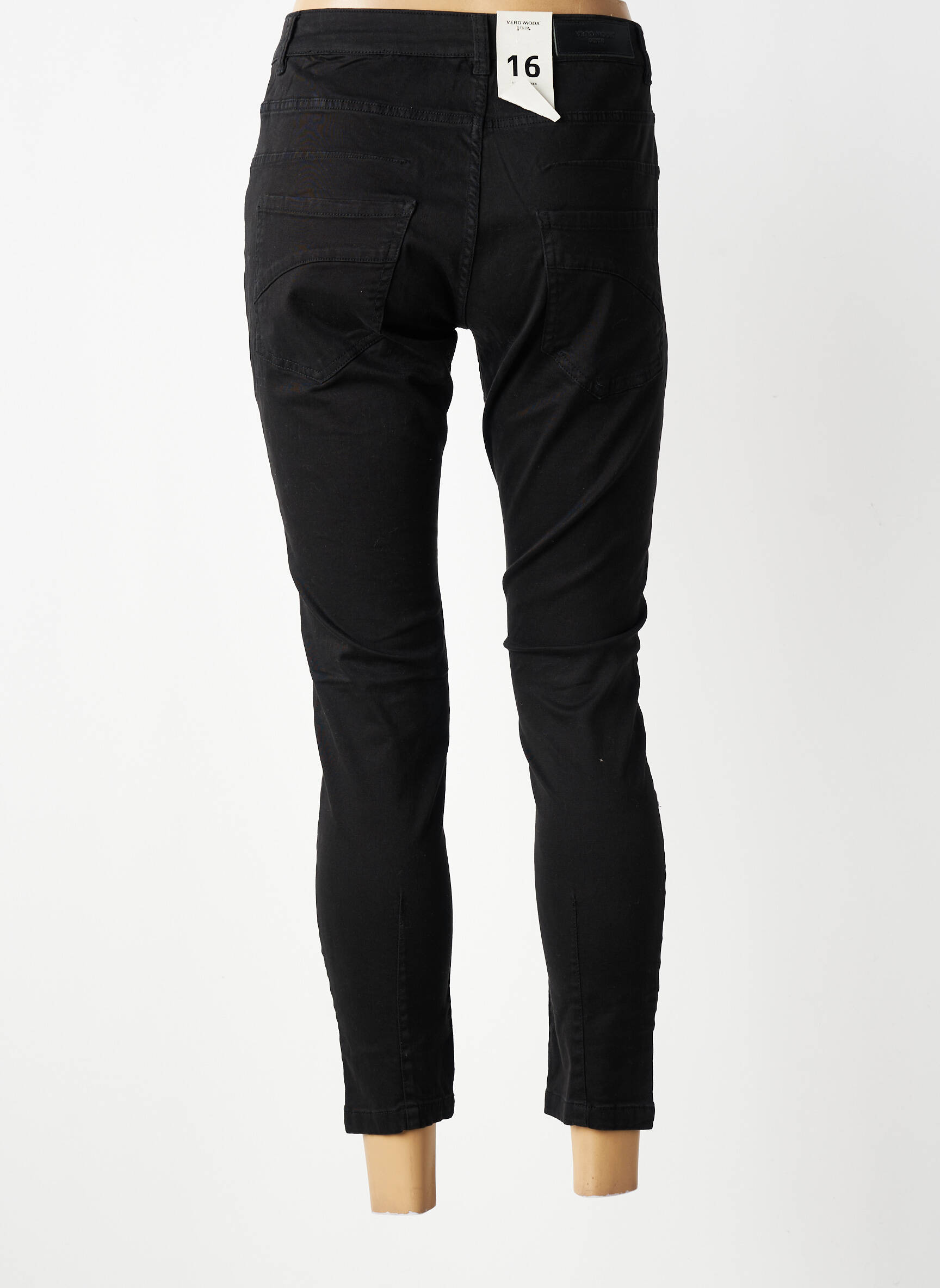 Blugi cu croială slim țesătură brută mărime normală negru VERO MODA femeie