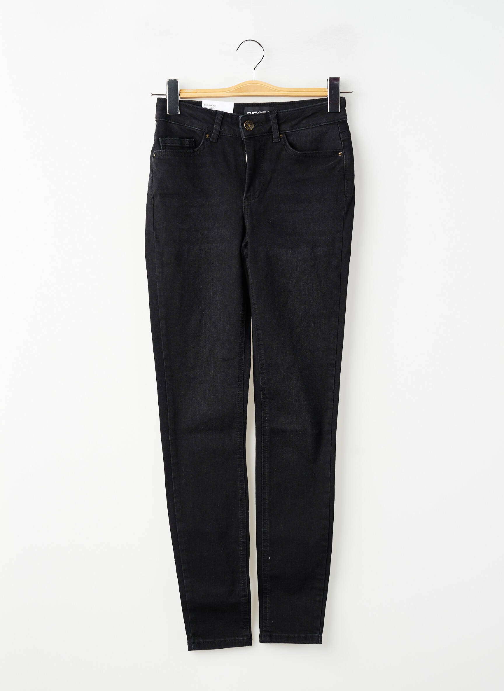 Blugi skinny mărime normală mărime normală negru PIECES femeie