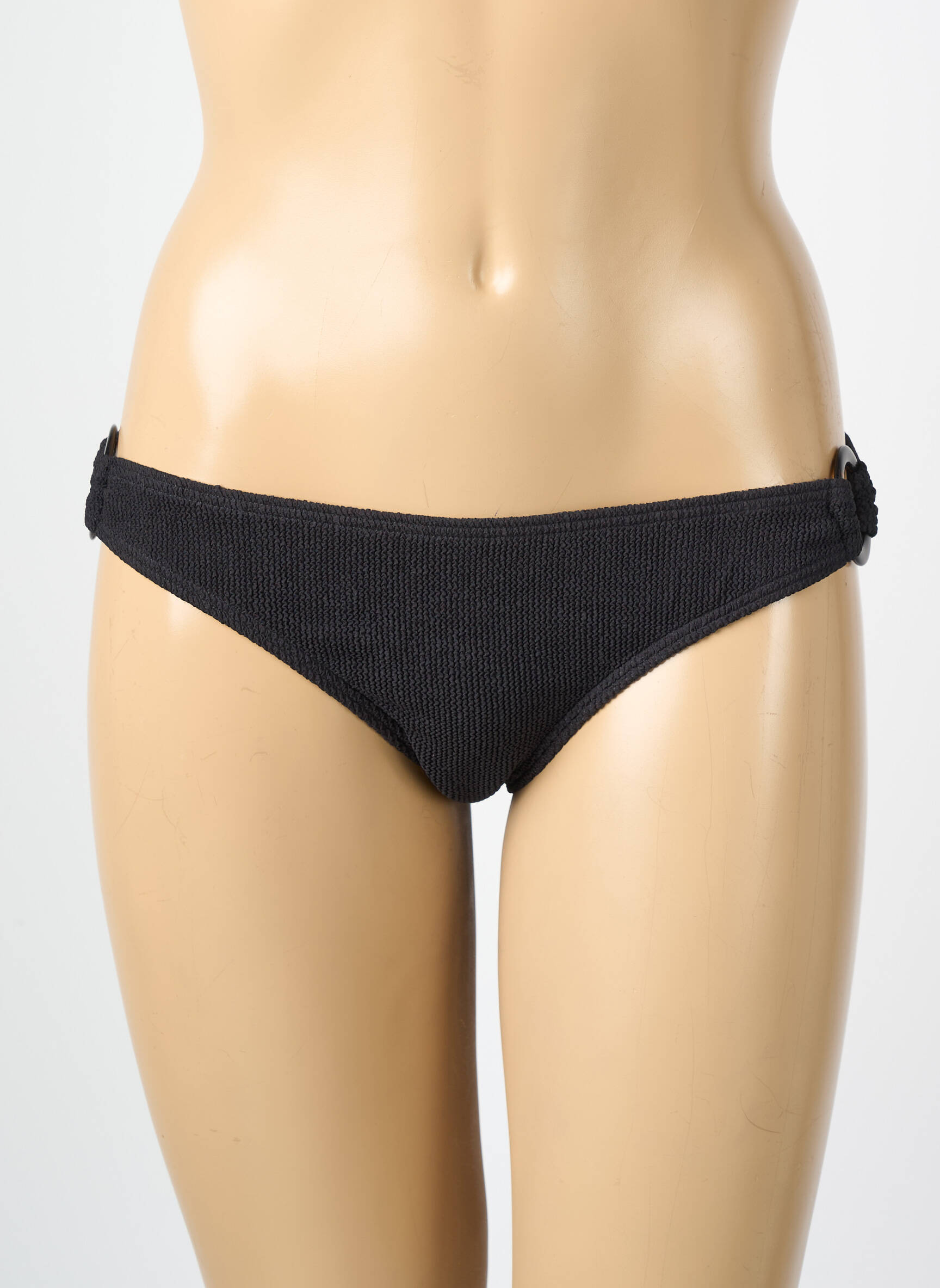 Chiloți de baie efect material satinat chiloți negru PIECES femeie