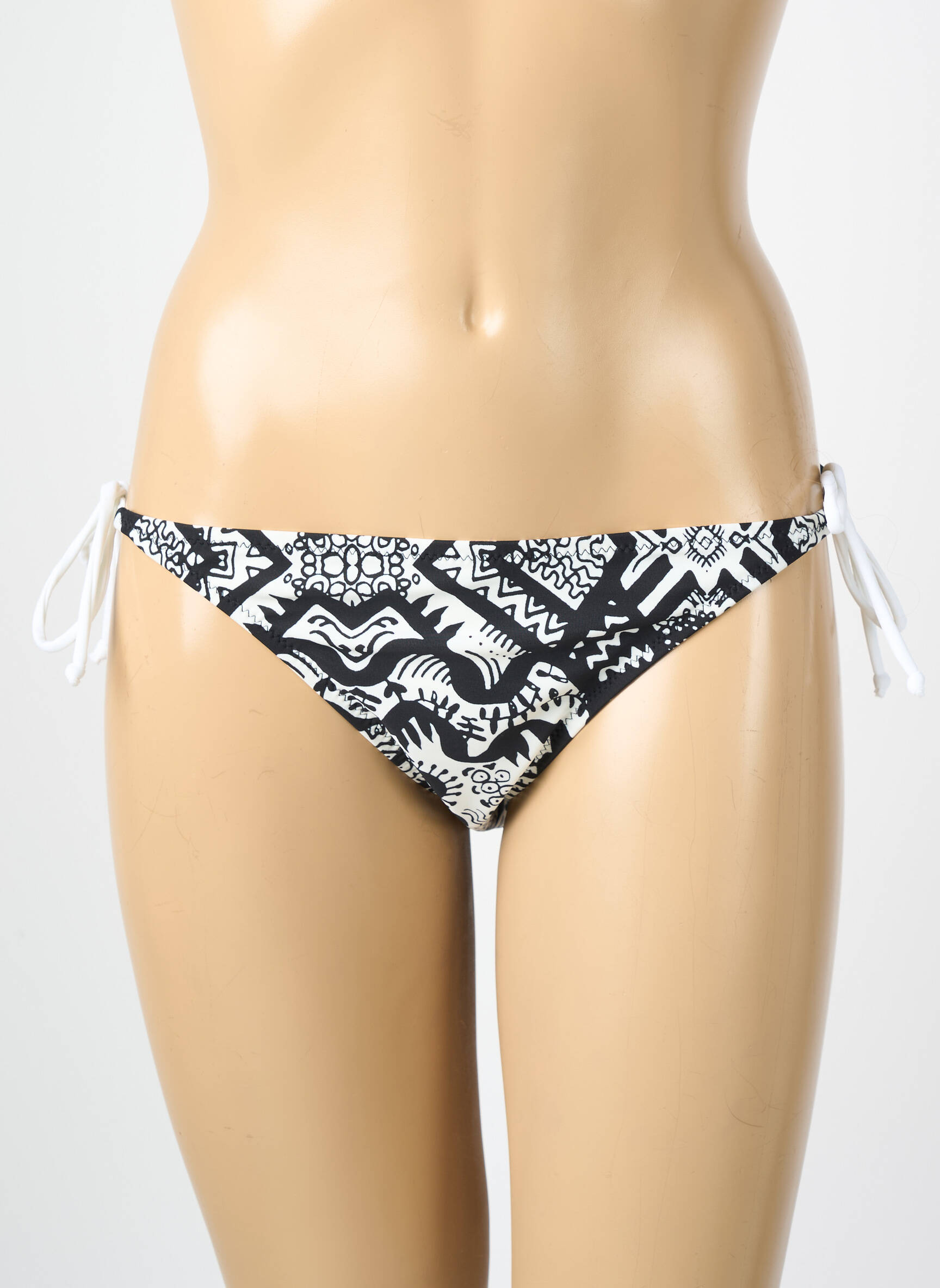 Chiloți de baie efect material satinat bikini negru VERO MODA femeie