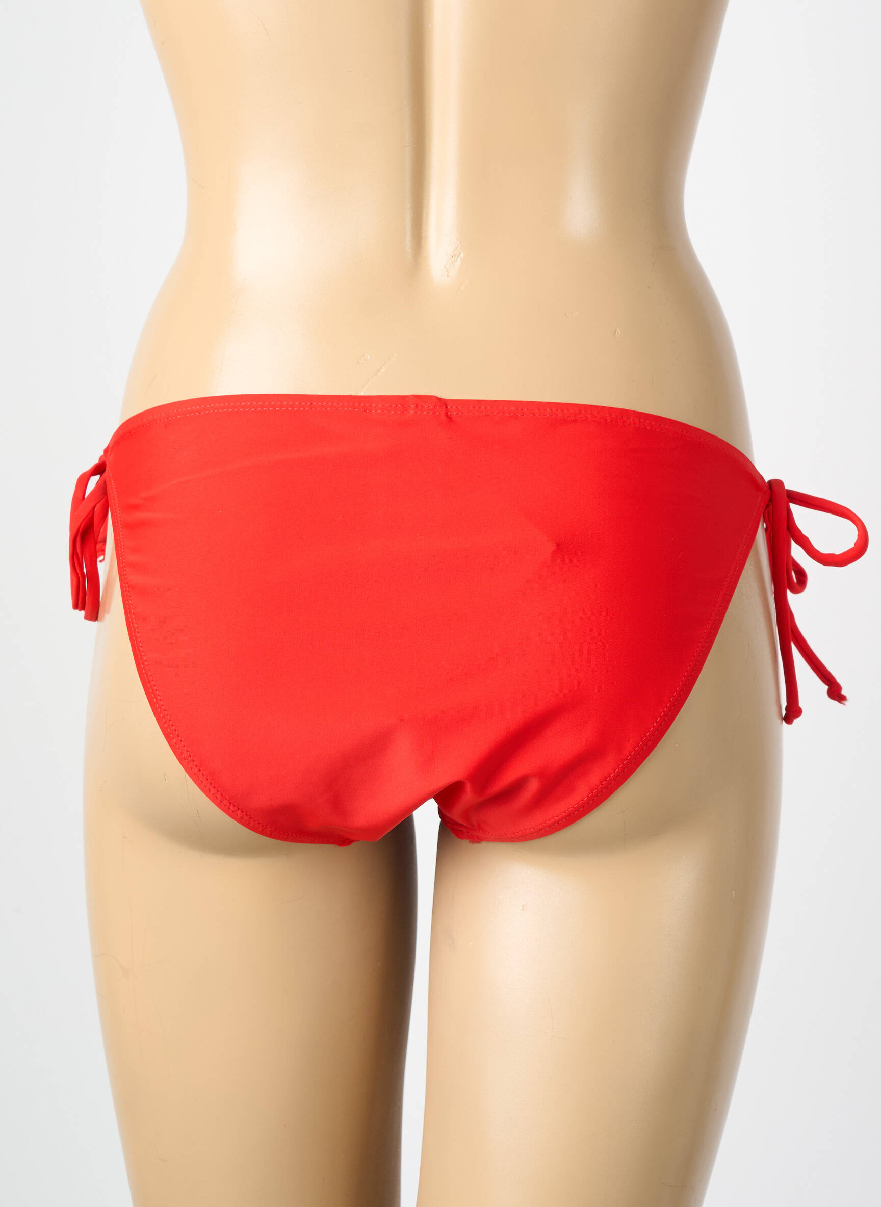 Chiloți de baie țesătură satinată bikini roșu VERO MODA femeie