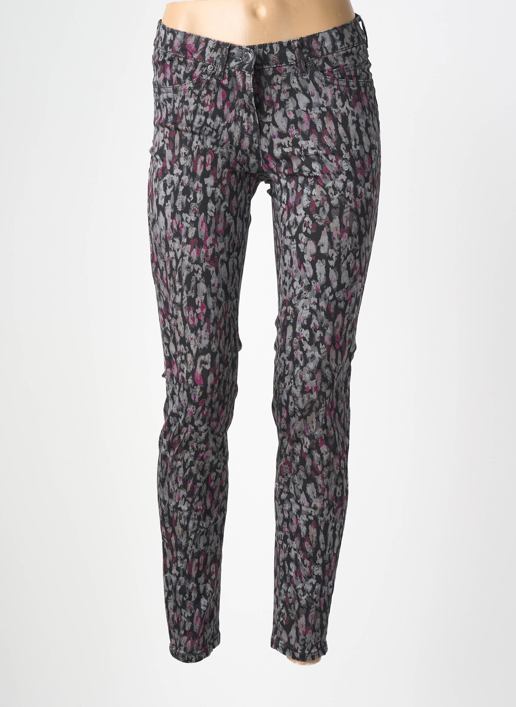 Pantalon slim conic mărime normală gri TONI femeie
