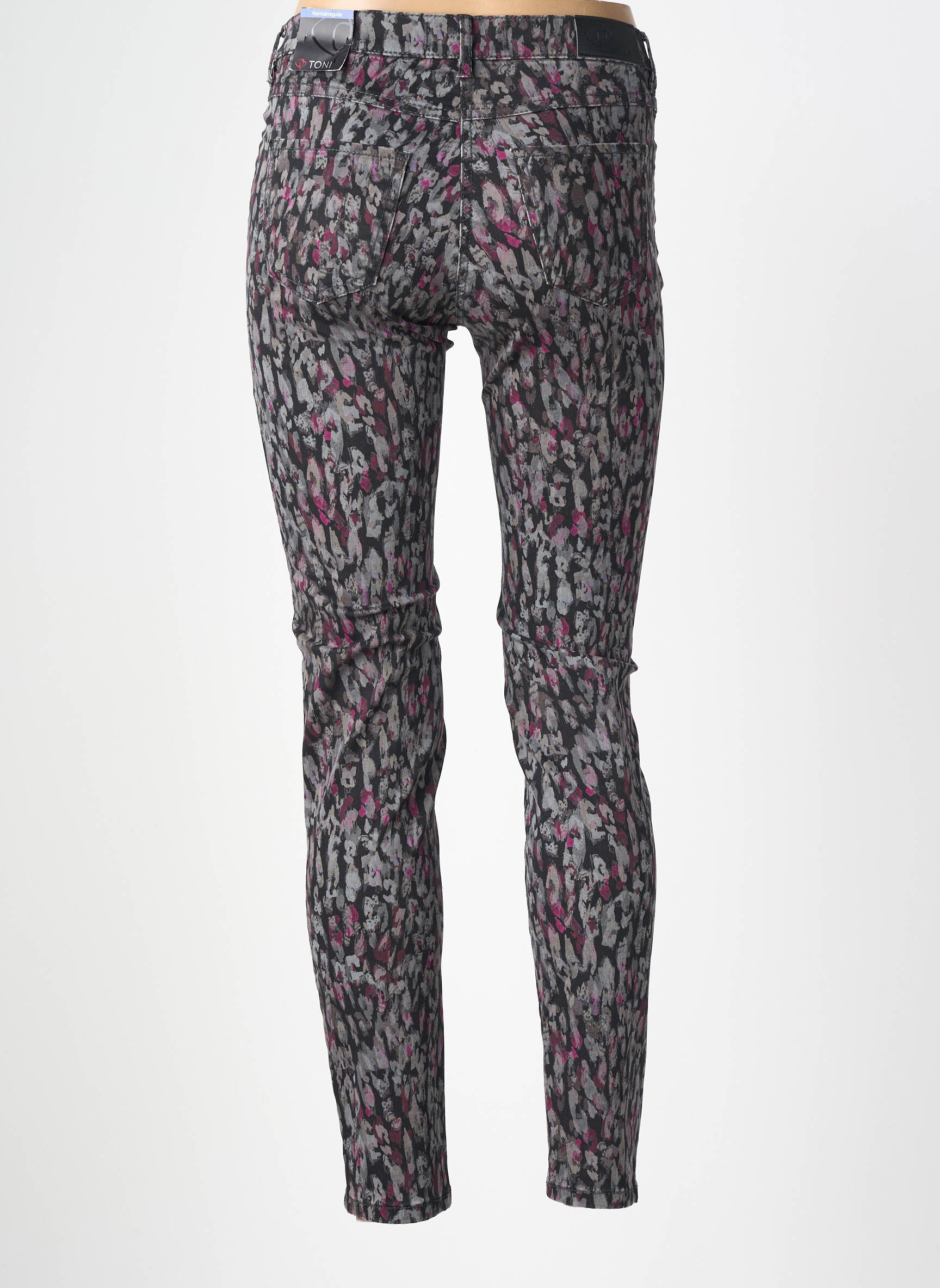 Pantalon slim conic mărime normală gri TONI femeie