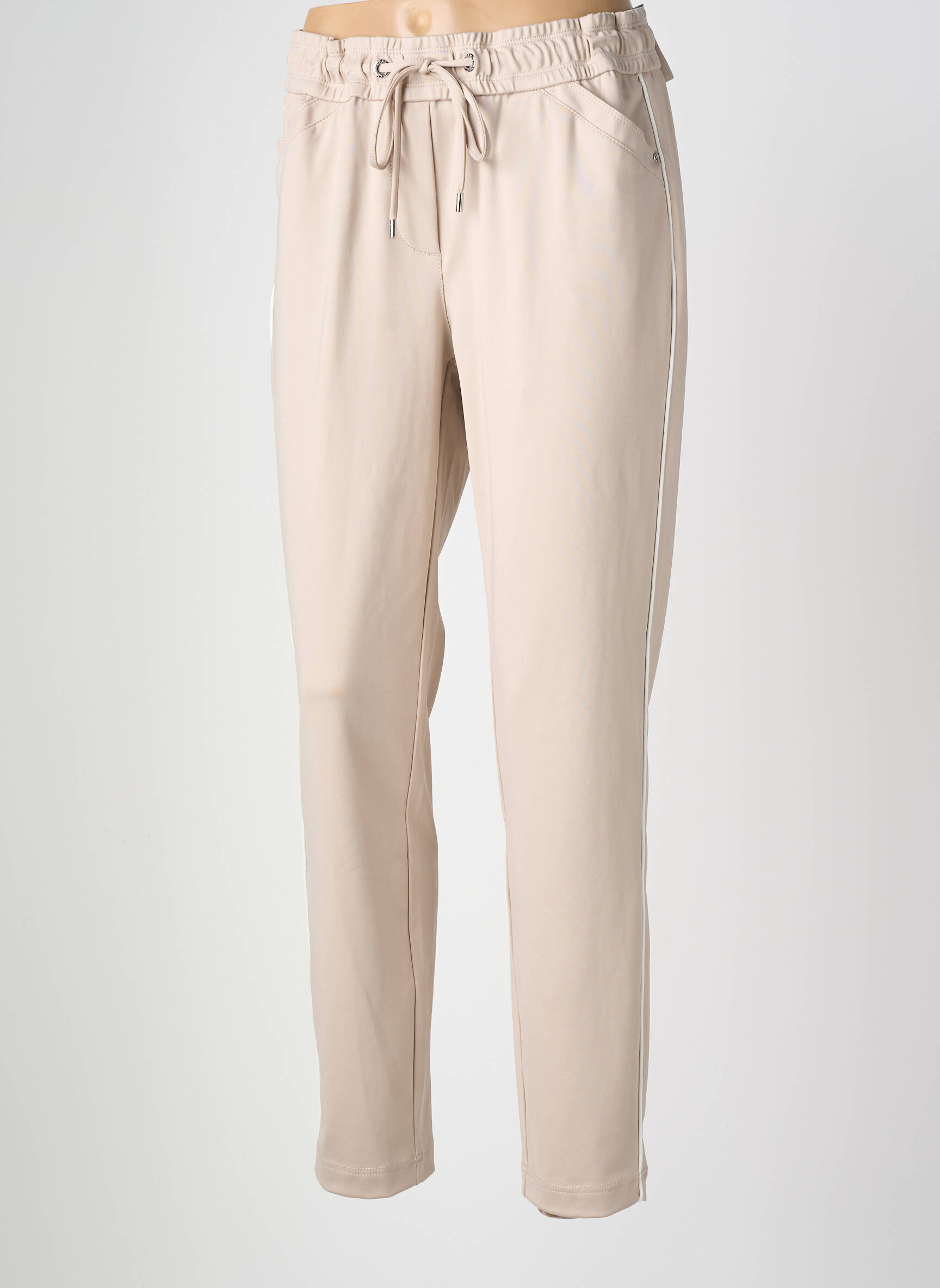 Pantalon slim talie elastică mărime normală bej CECIL femeie