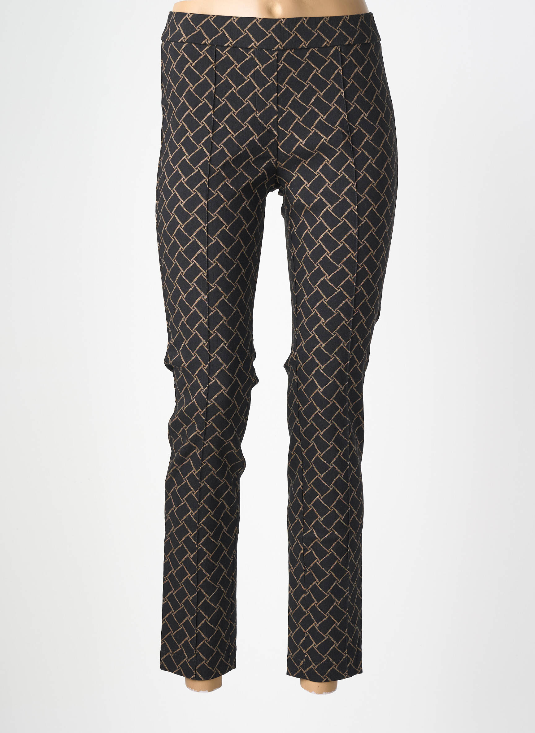 Pantalon slim talie elastică mărime normală negru TONI femeie