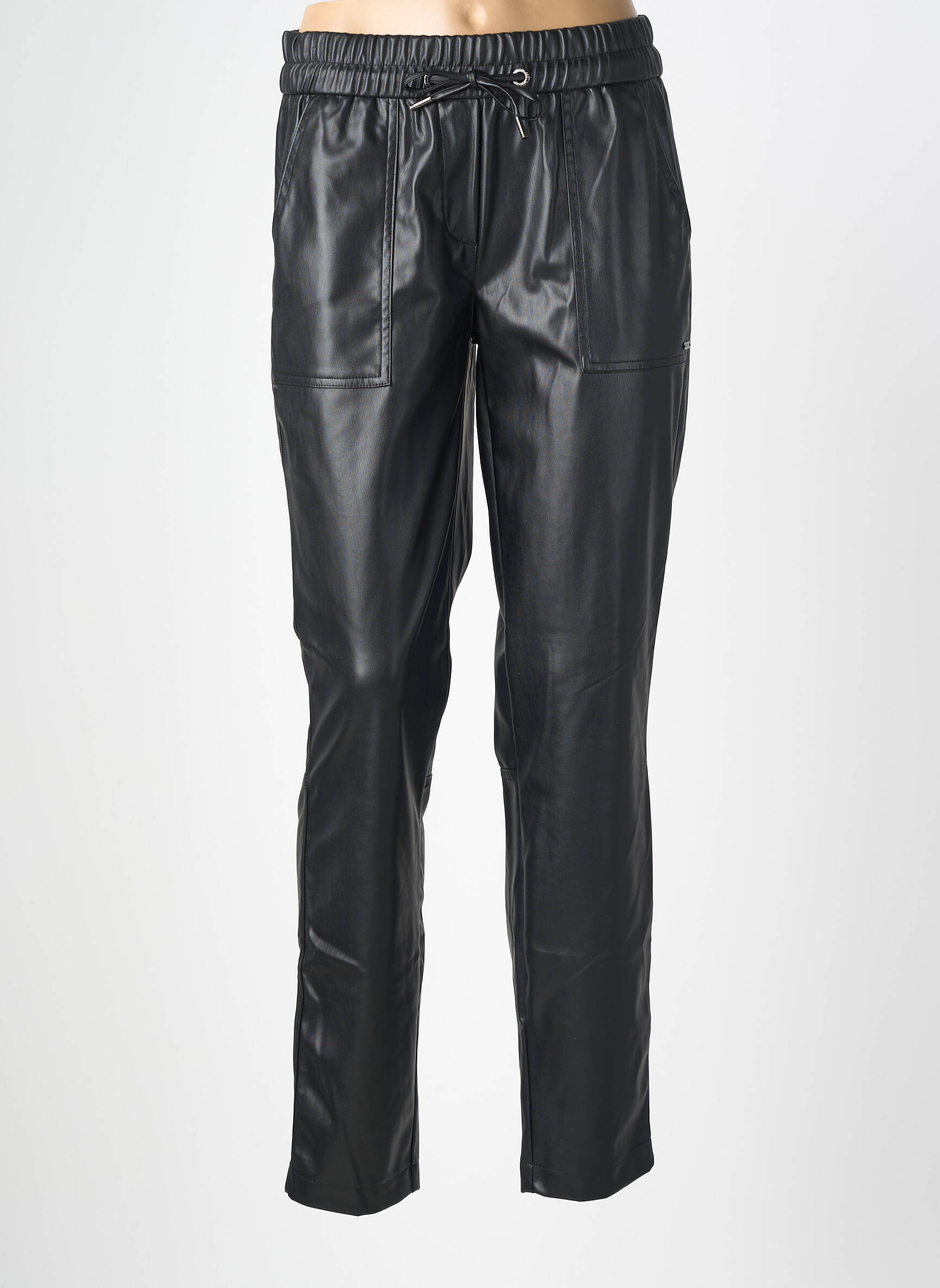 Pantalon slim talie elastică mărime normală negru CECIL femeie