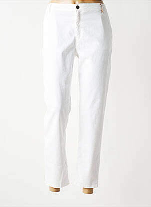Pantalon chino elasticitate mărime normală alb COUTURIST femeie