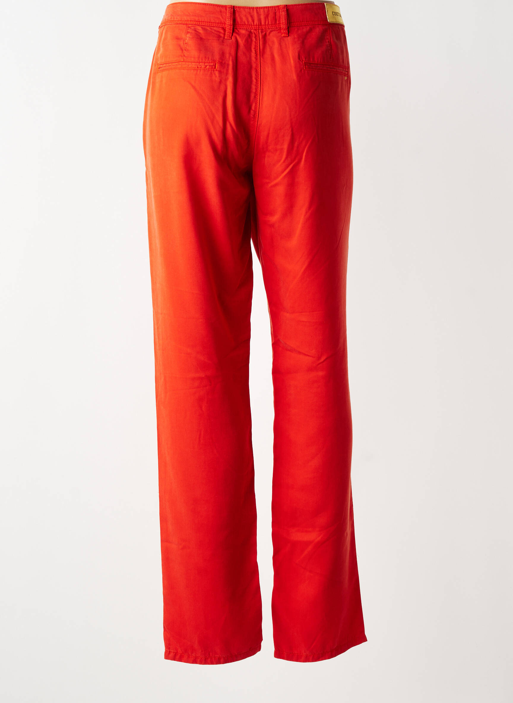 Pantalon chino elasticitate mărime normală portocalie COUTURIST femeie