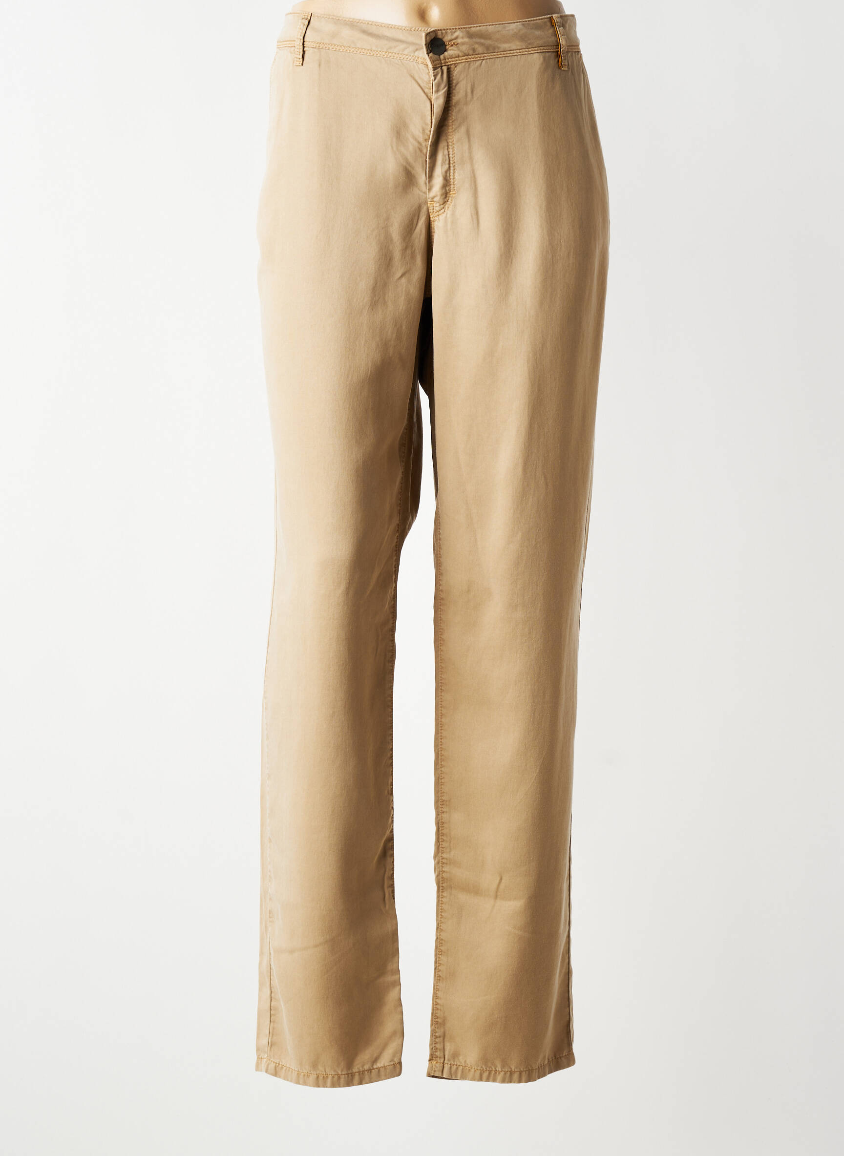 Pantalon chino elasticitate mărime normală bej COUTURIST femeie