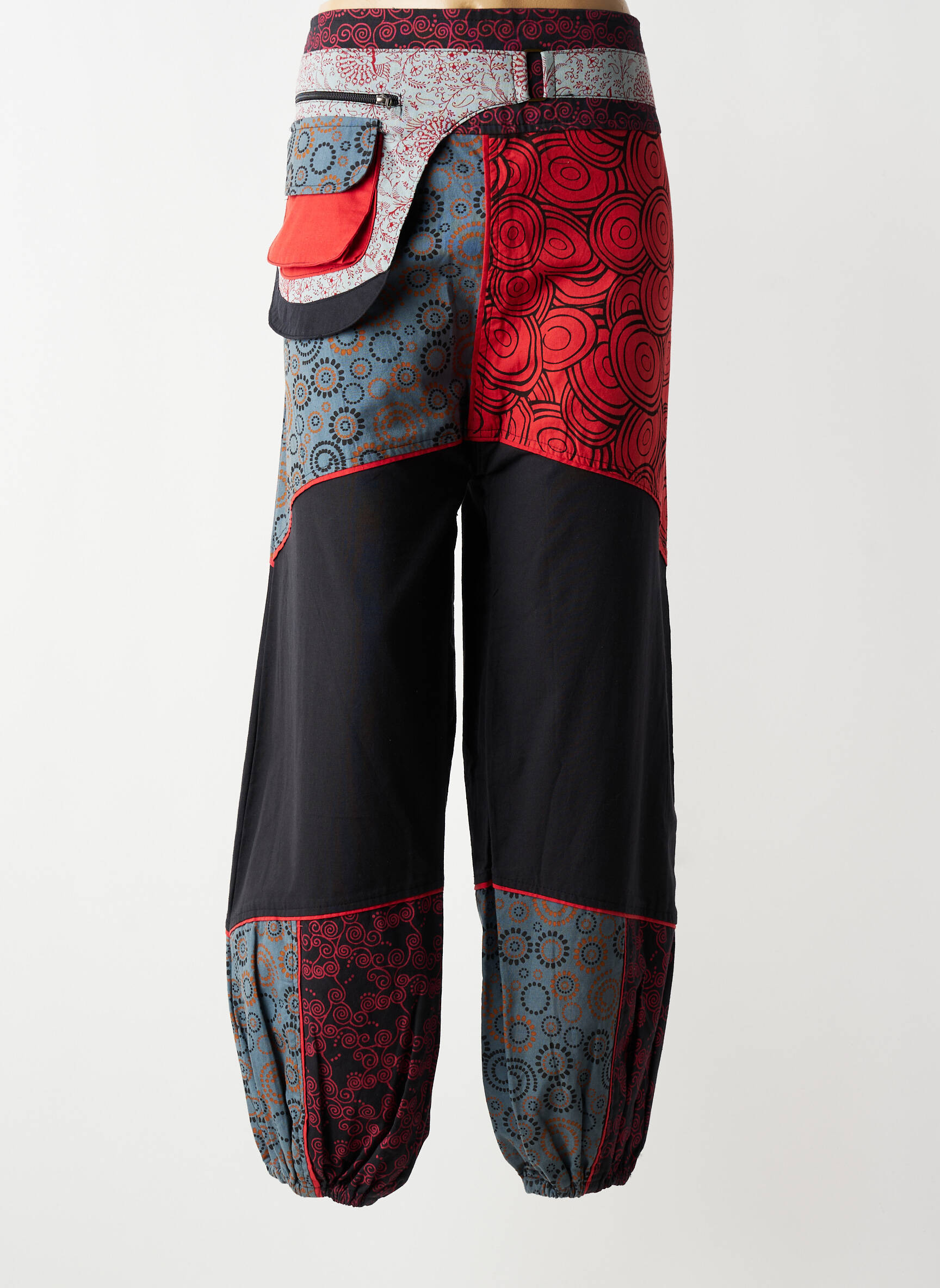 Pantalon drept țesătură poplin mărime normală negru COTON DU MONDE femeie