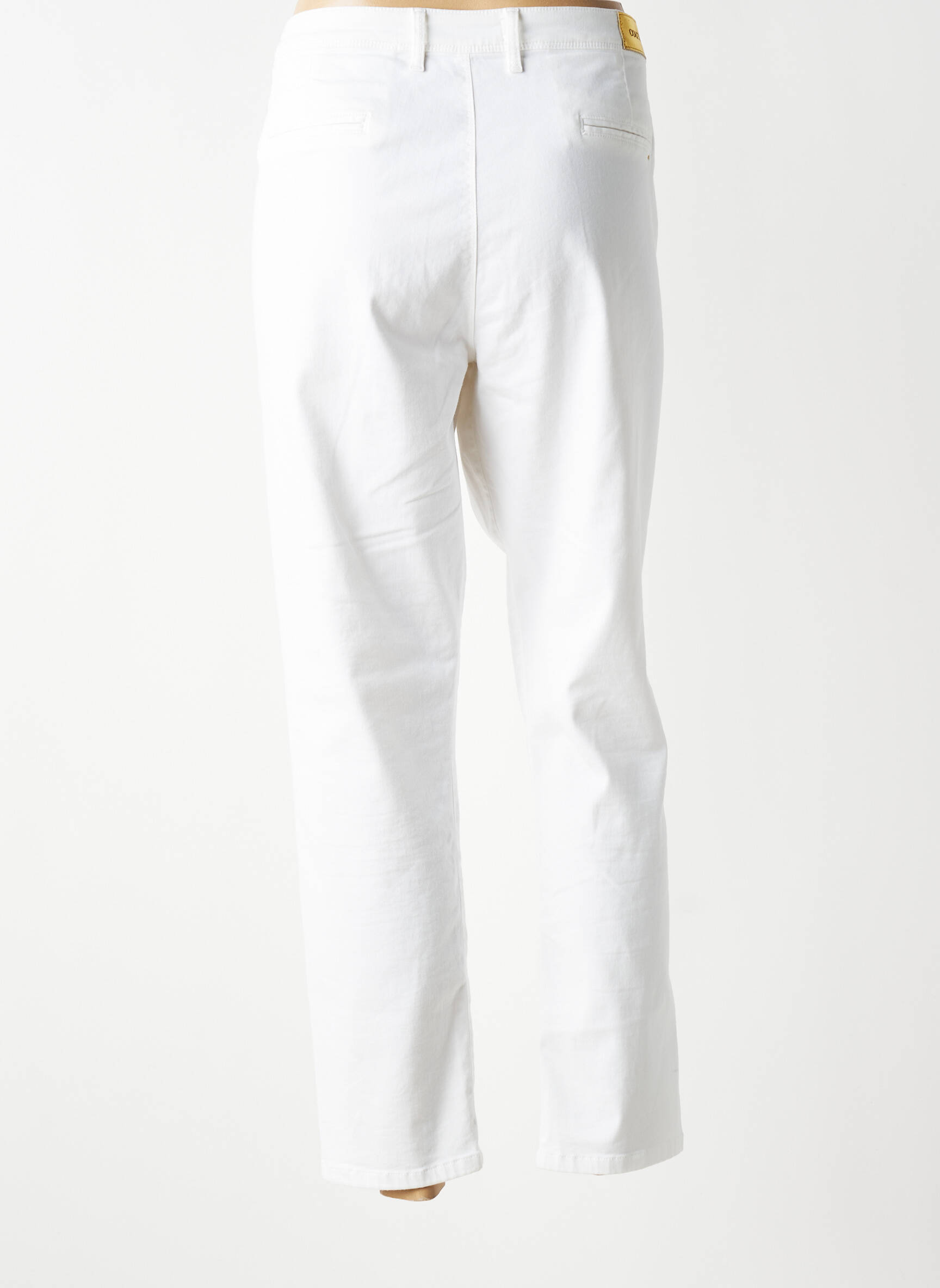 Pantalon chino elasticitate mărime normală alb COUTURIST femeie