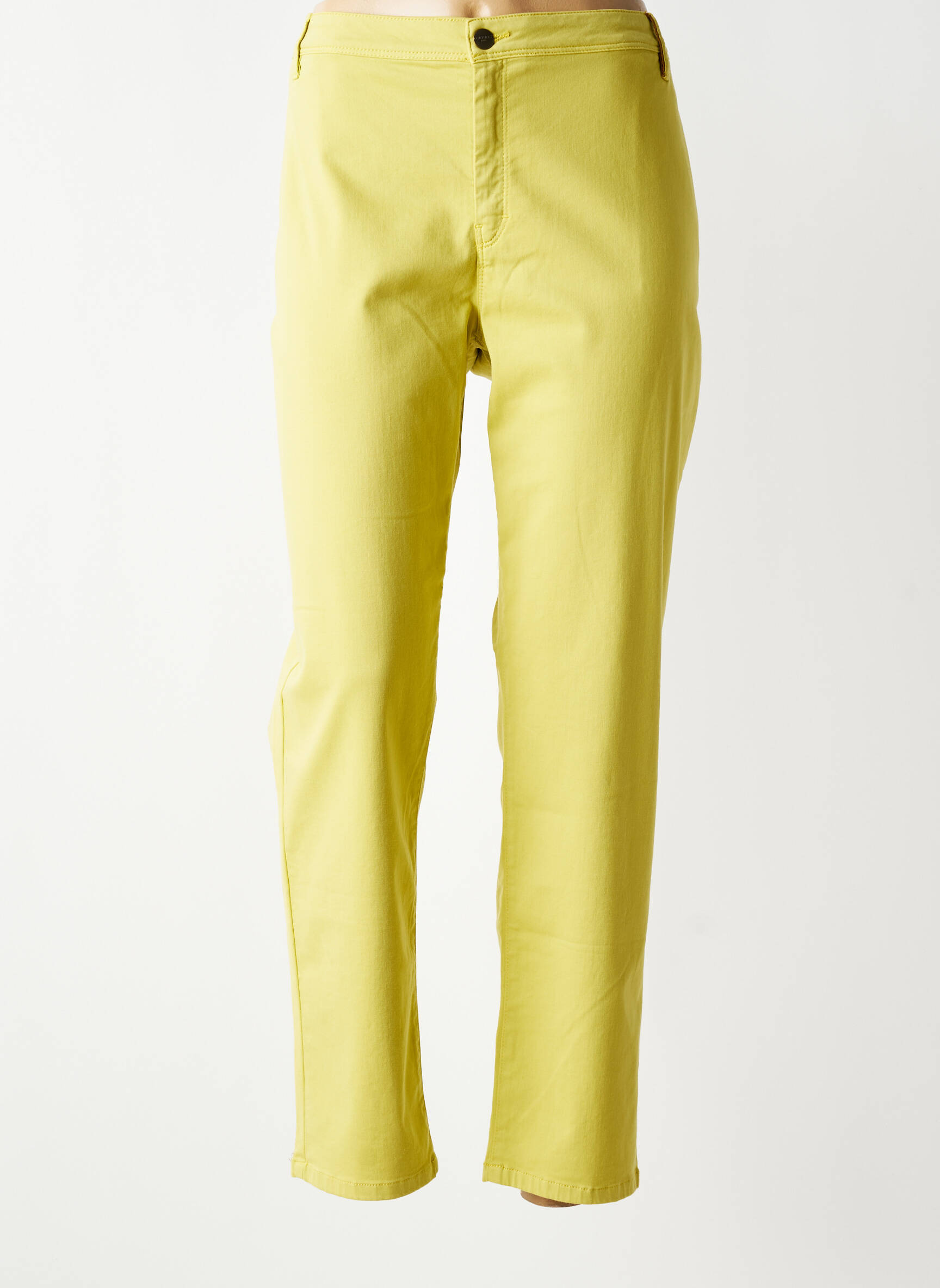 Pantalon chino elasticitate mărime normală verde COUTURIST femeie