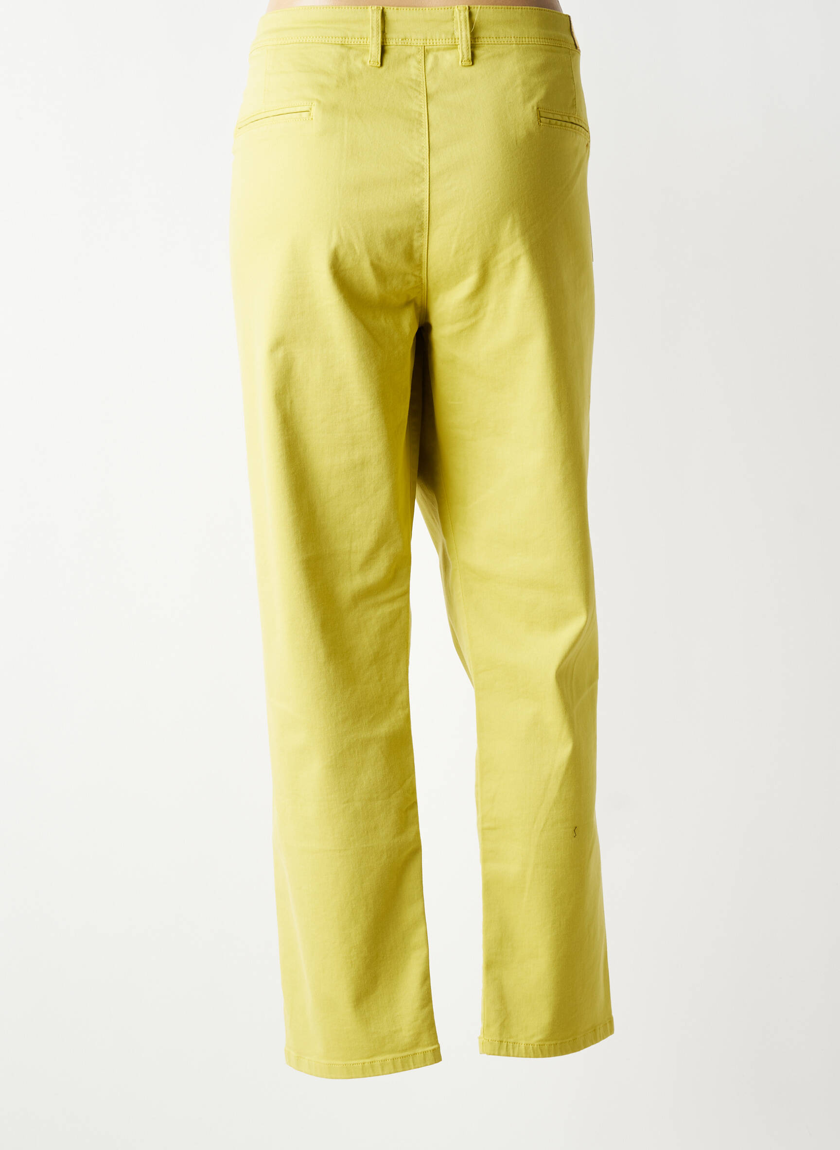 Pantalon chino elasticitate mărime normală verde COUTURIST femeie