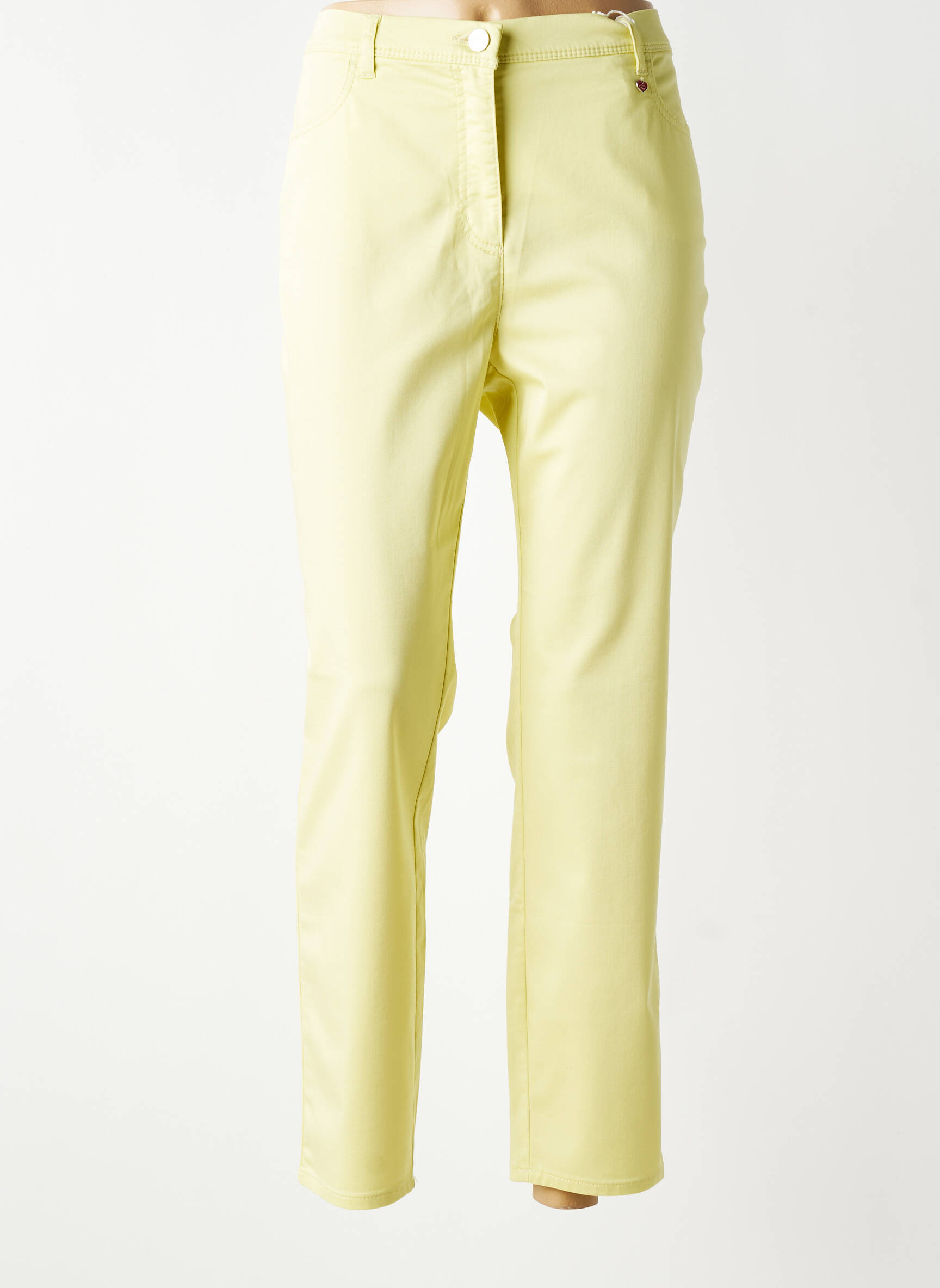 Pantalon 7/8 elasticitate mărime normală galben TONI femeie