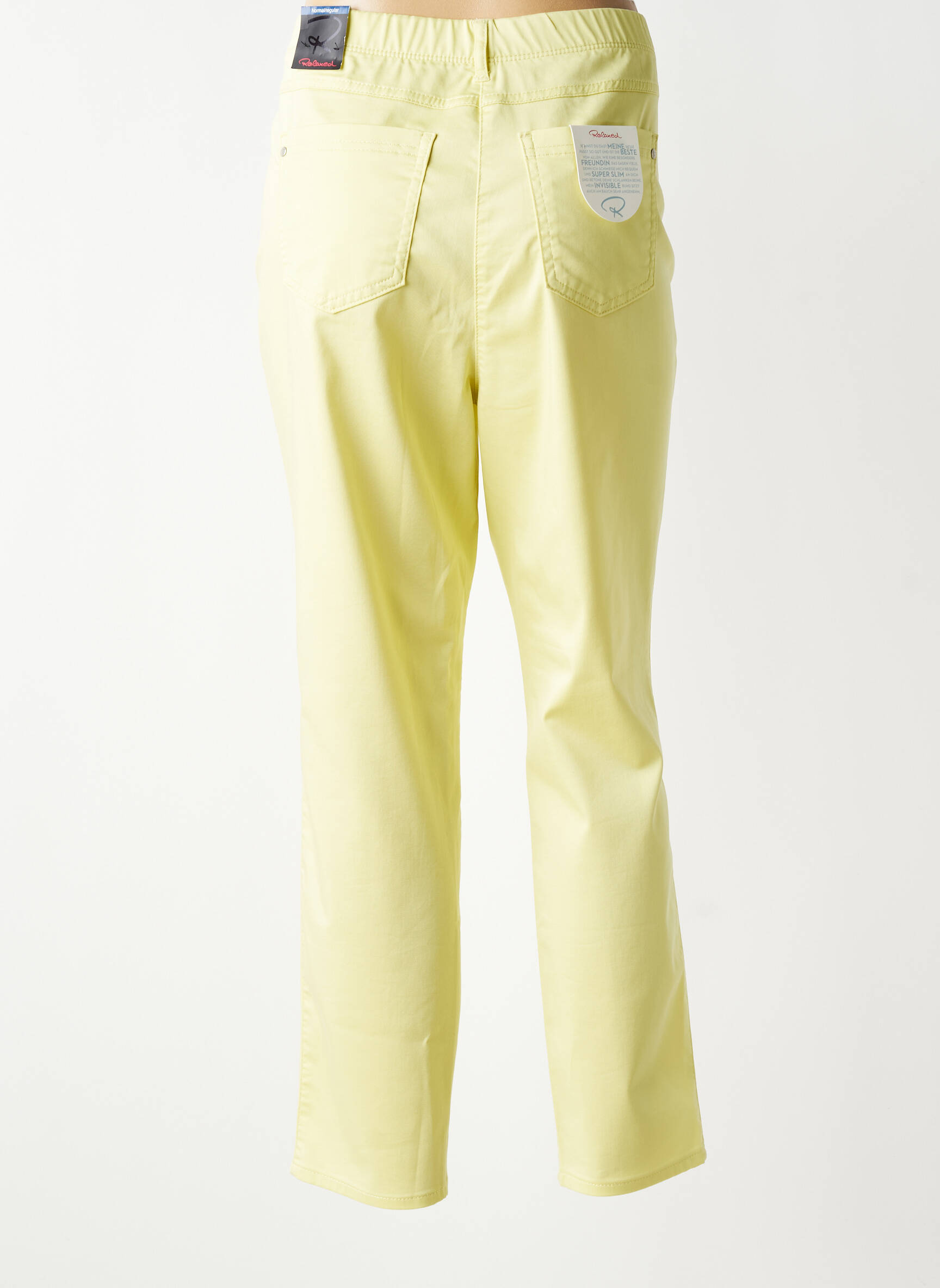 Pantalon 7/8 elasticitate mărime normală galben TONI femeie