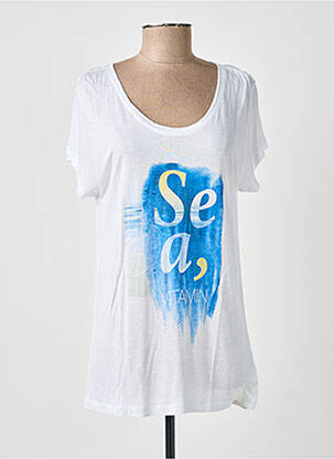 Tricou imprimeu fantezie mâneci scurte alb SMASH WEAR femeie