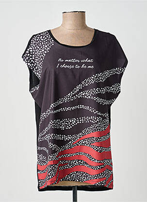 Tricou guler rotund mâneci scurte negru TIFFOSI femeie