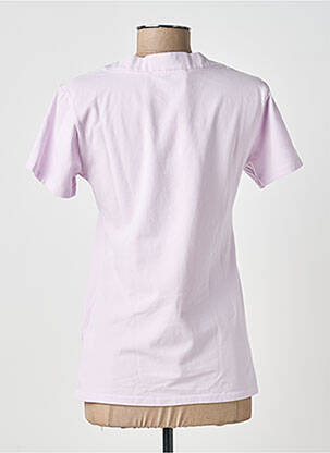 Tricou guler în v mâneci scurte violet COUTURIST femeie