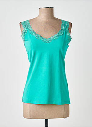 Top elasticitate fără mâneci verde SMASH WEAR femeie