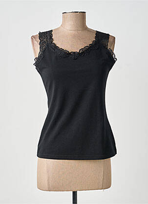 Top elasticitate bretele subțiri negru SMASH WEAR femeie
