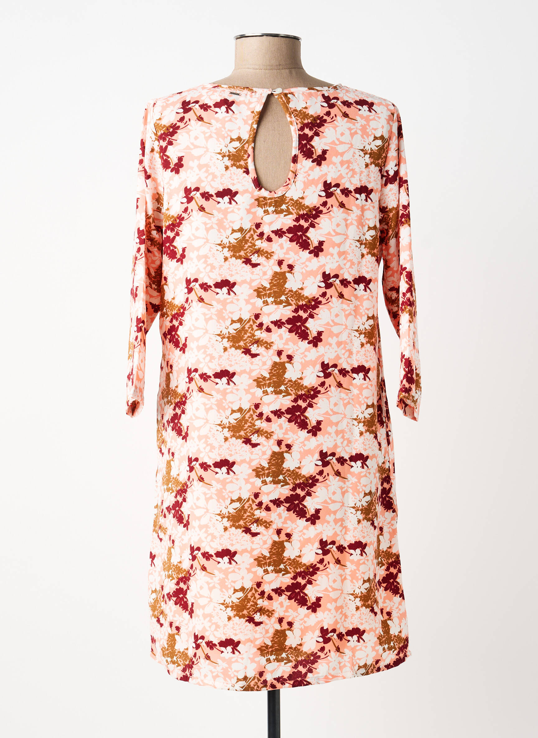 Rochie scurtă mâneci 3/4 mâneci 3/4 portocalie KAPORAL femeie