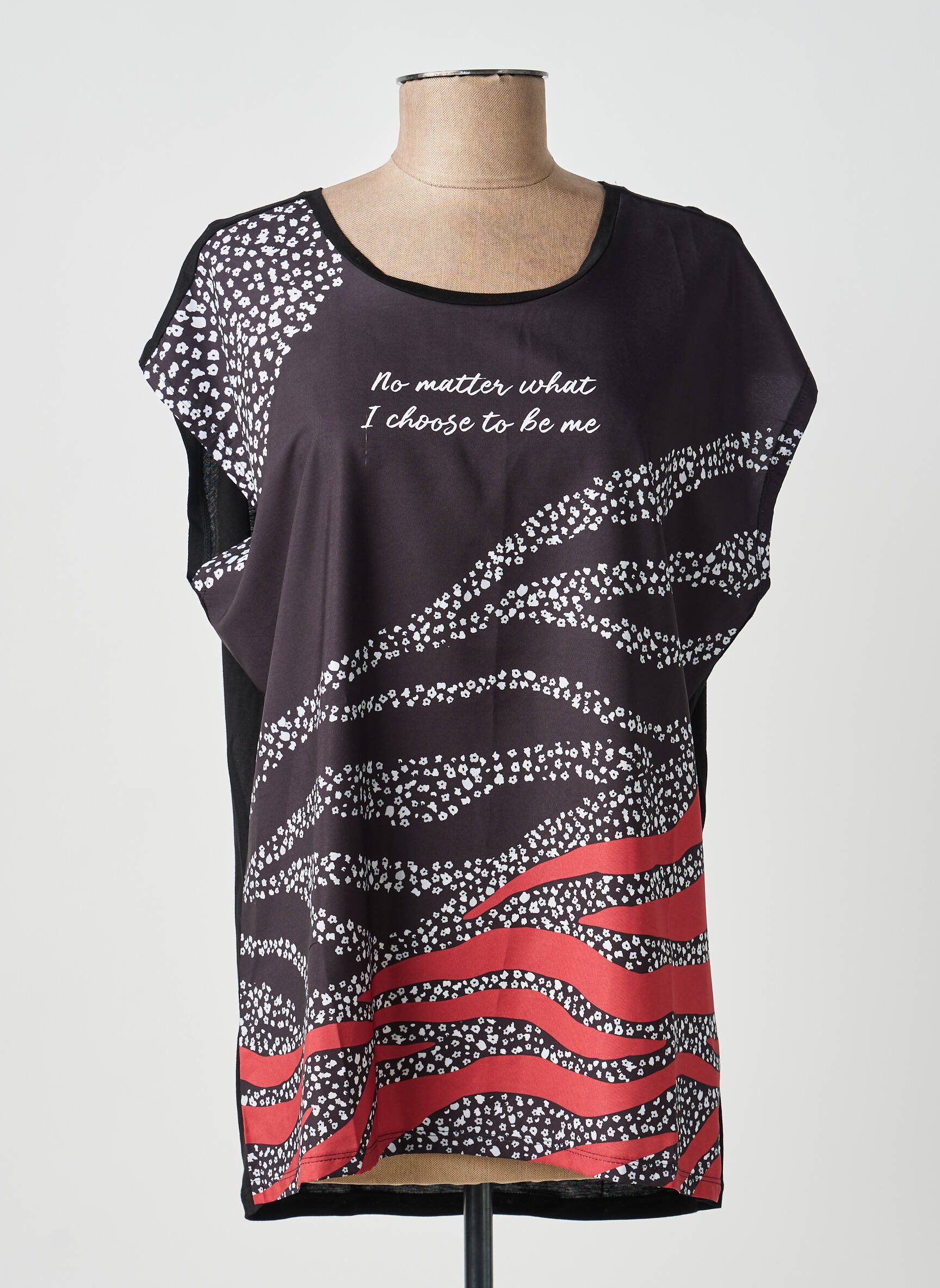 Tricou guler rotund mâneci scurte negru TIFFOSI femeie
