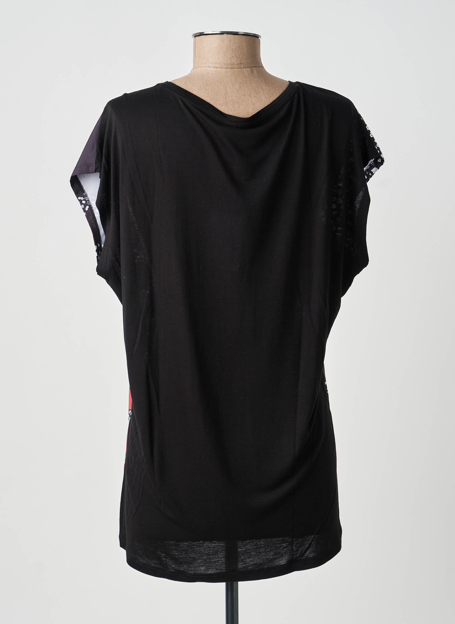 Tricou guler rotund mâneci scurte negru TIFFOSI femeie