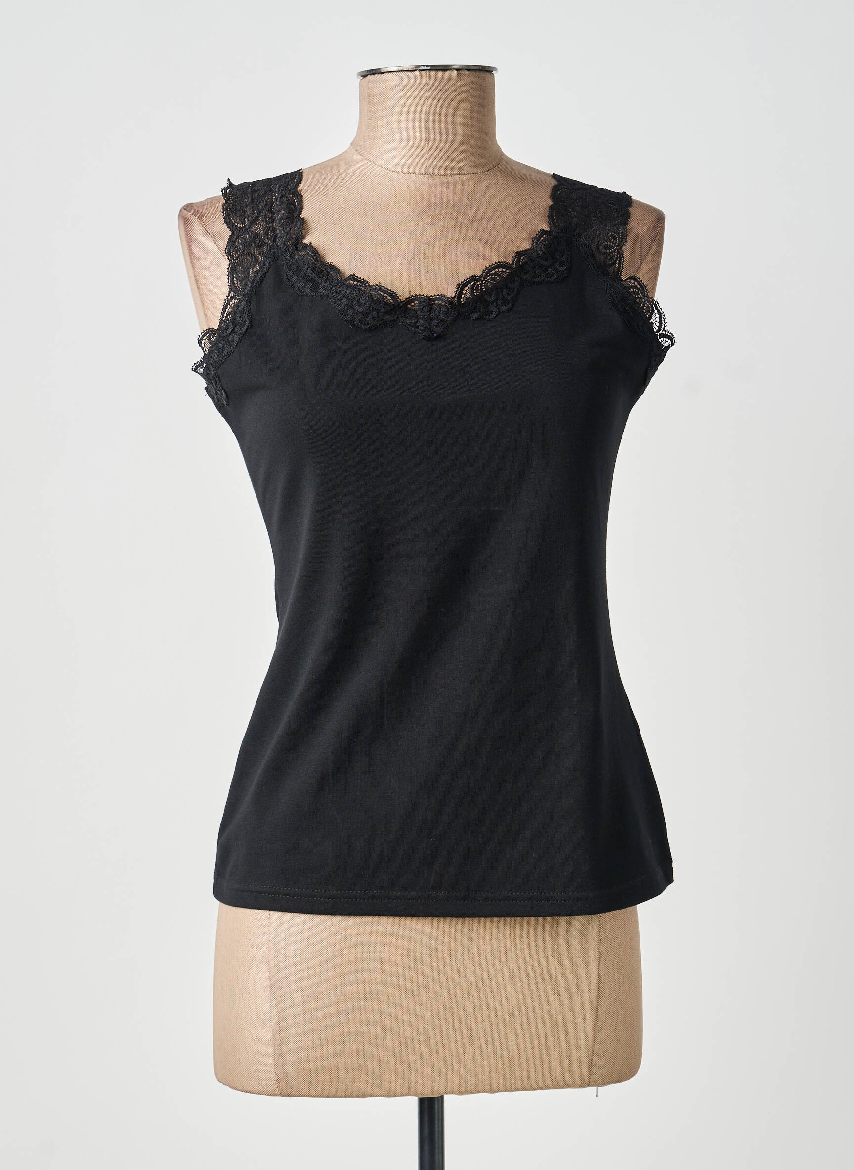Top elasticitate bretele subțiri negru SMASH WEAR femeie