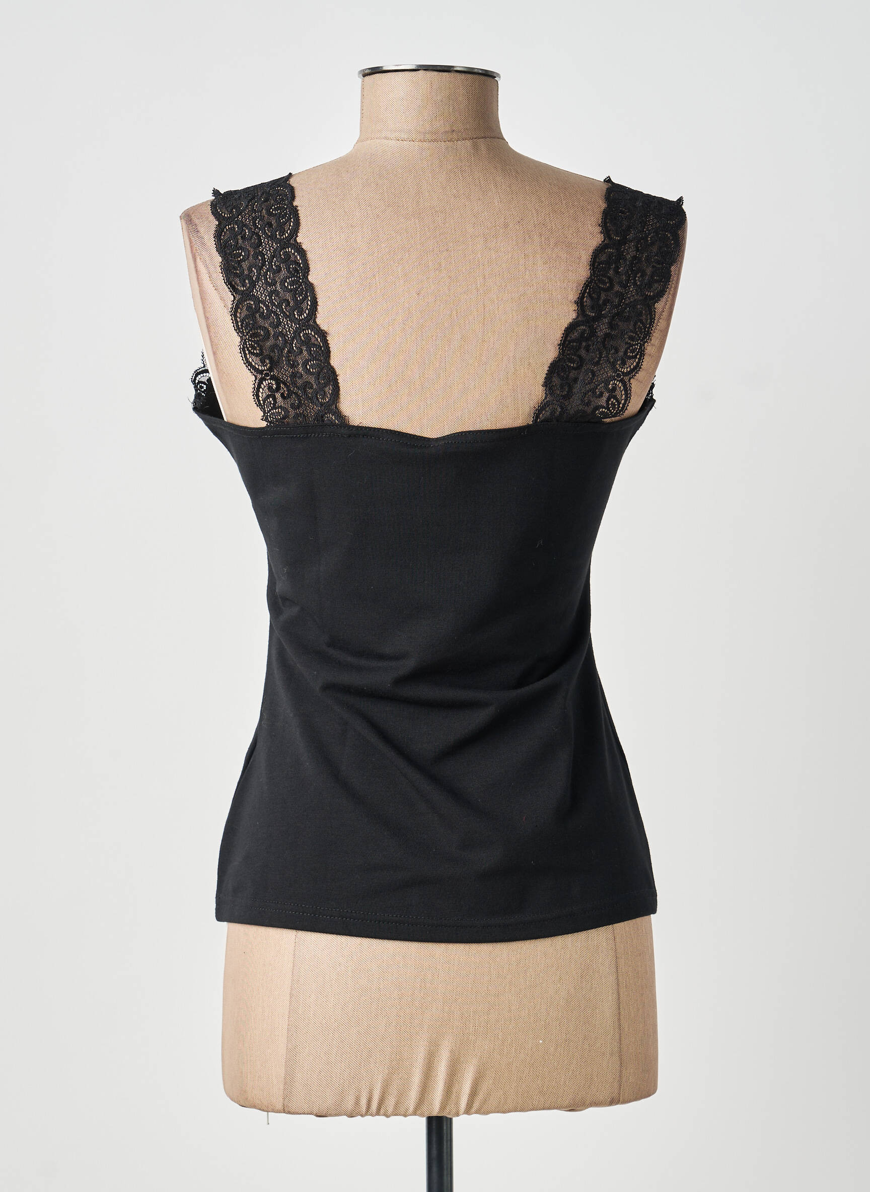 Top elasticitate bretele subțiri negru SMASH WEAR femeie