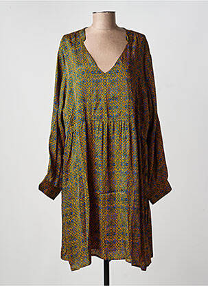 Rochie midi croială fluidă mâneci 3/4 galben LA FIANCÉE femeie