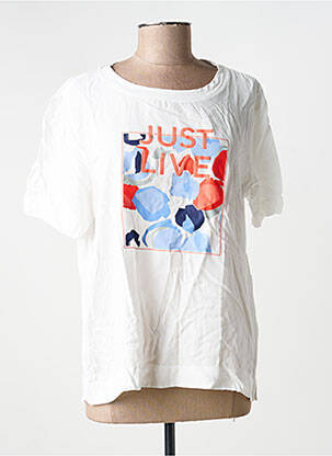 Tricou croială dreaptă mâneci scurte alb TOM TAILOR femeie