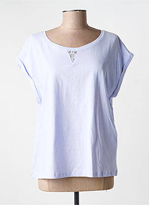 Tricou croială dreaptă mâneci scurte violet LA FIANCÉE femeie