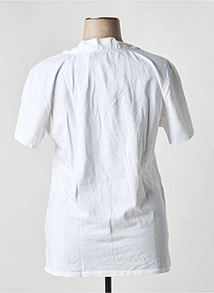 Tricou guler în v mâneci scurte alb COUTURIST femeie
