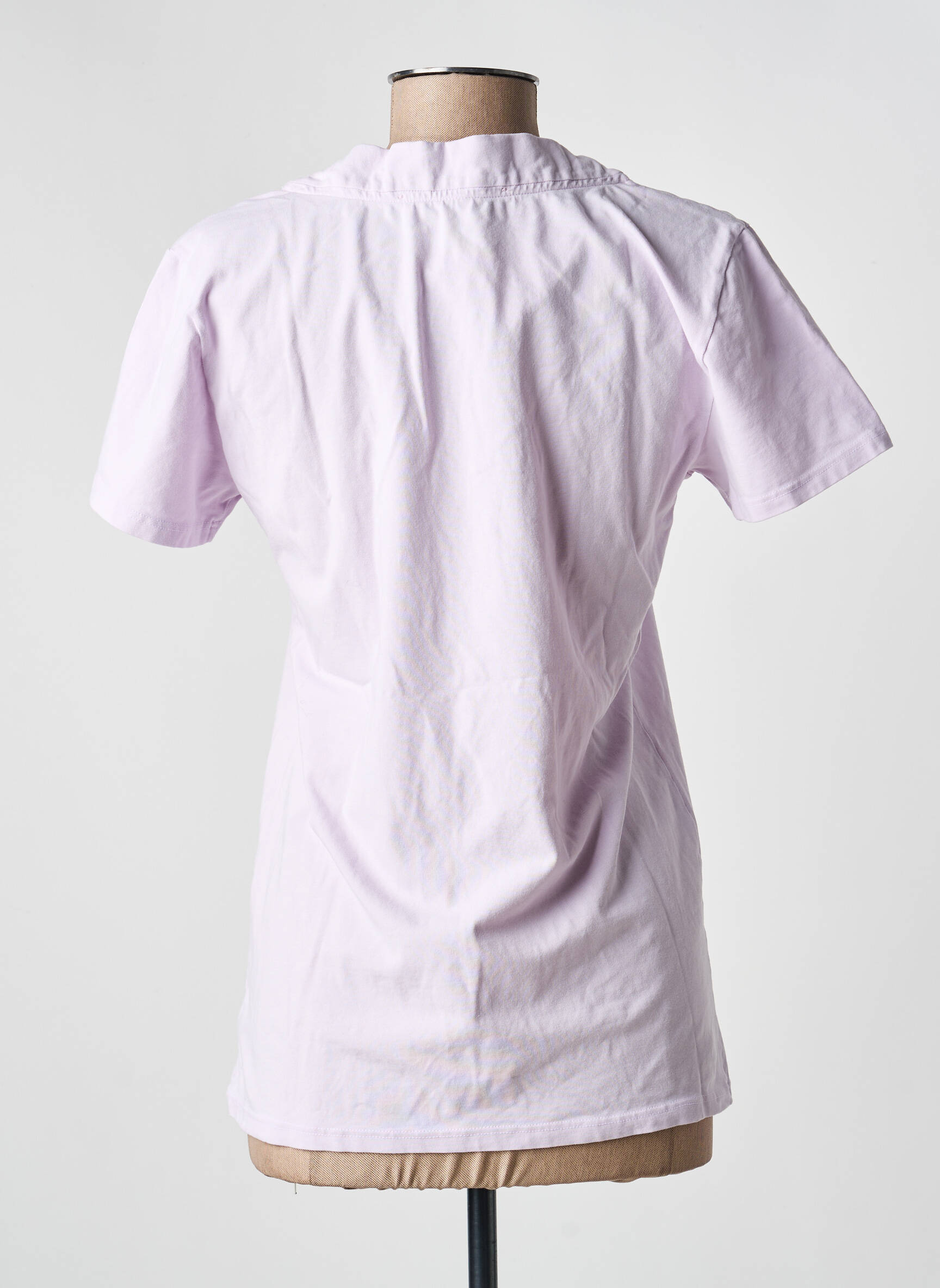 Tricou guler în v mâneci scurte violet COUTURIST femeie