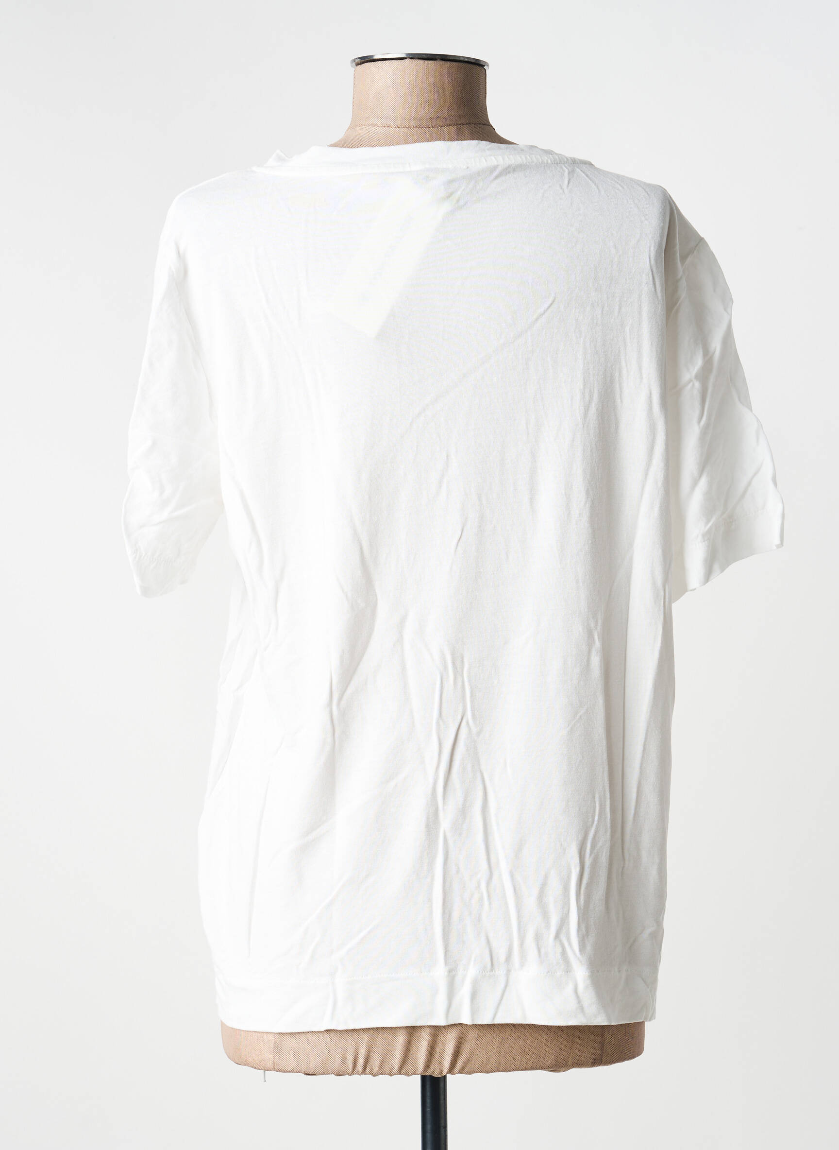Tricou croială dreaptă mâneci scurte alb TOM TAILOR femeie