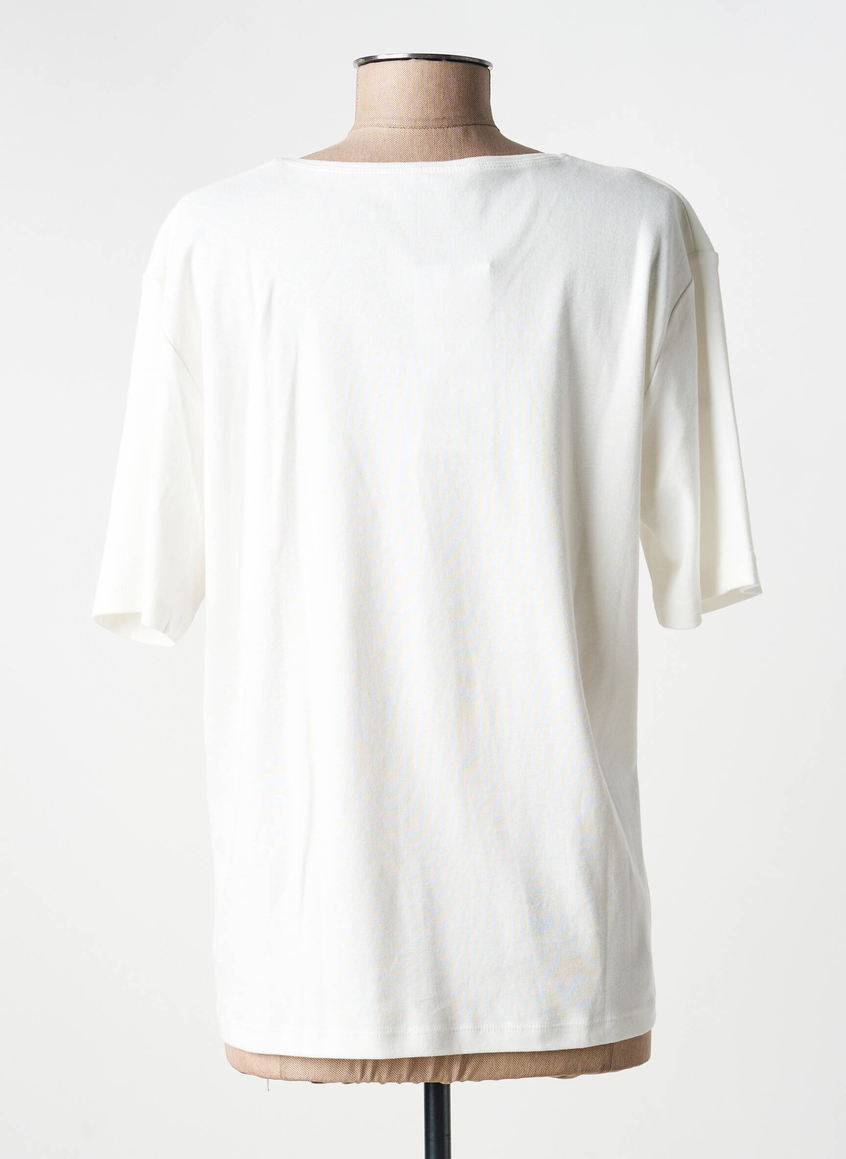 Tricou imprimeu fantezie mâneci scurte bej GRIFFON femeie