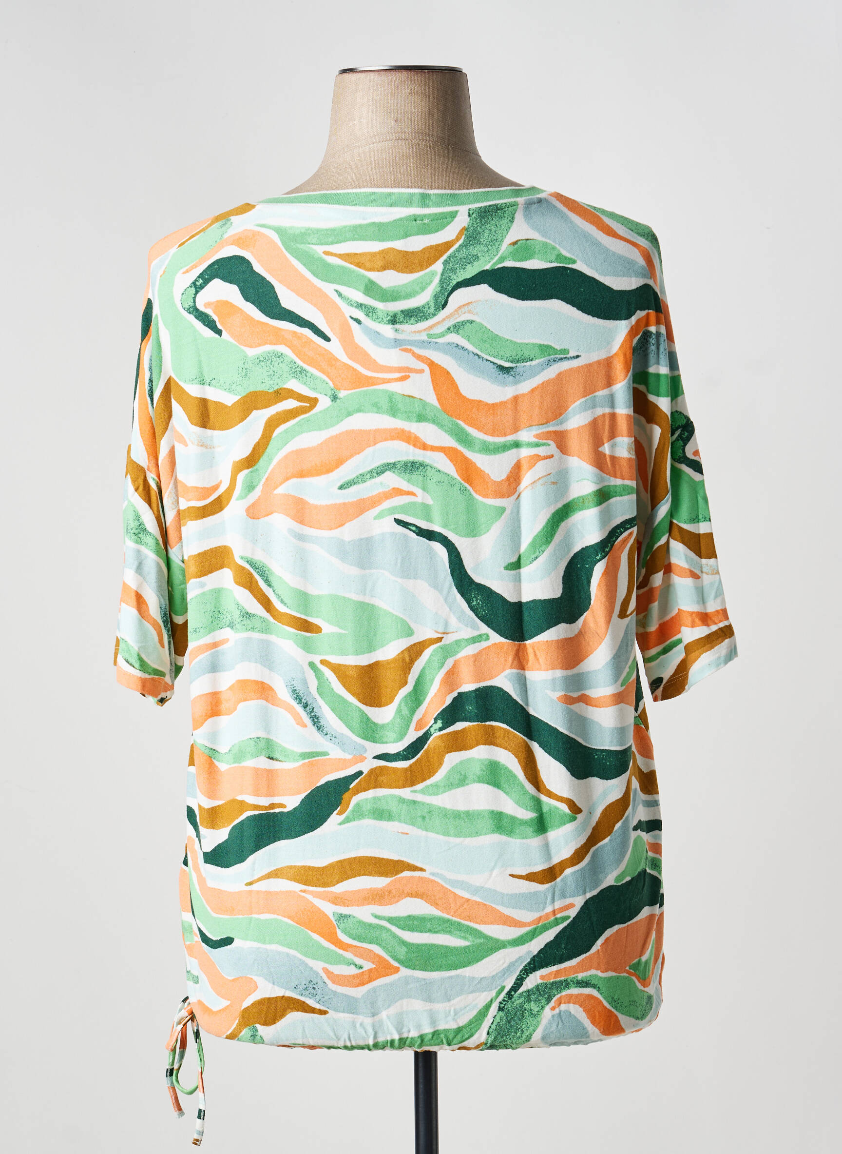 Tricou guler în v mâneci scurte verde TOM TAILOR femeie