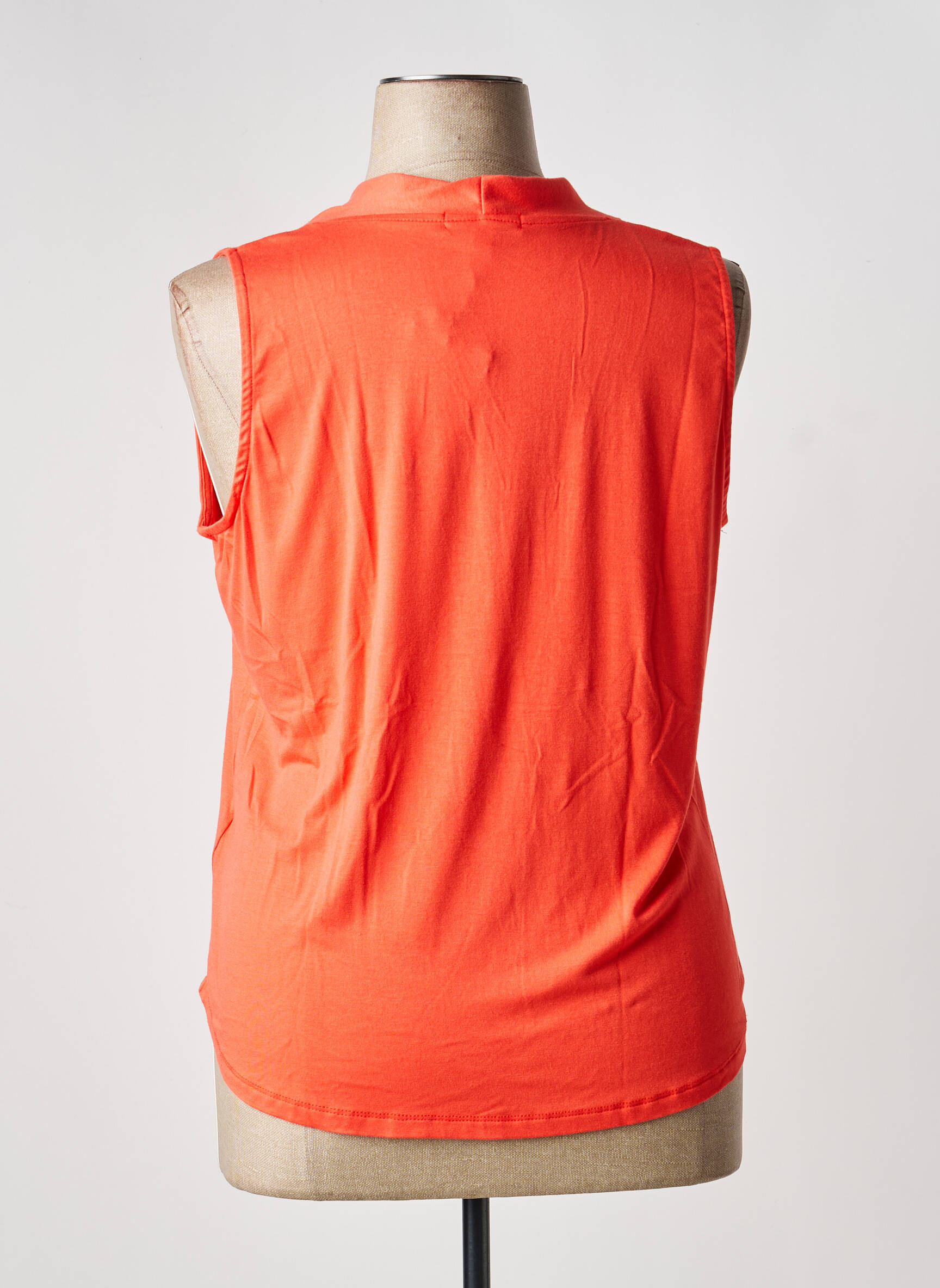 Tricou guler în v mâneci scurte portocalie TINTA STYLE femeie