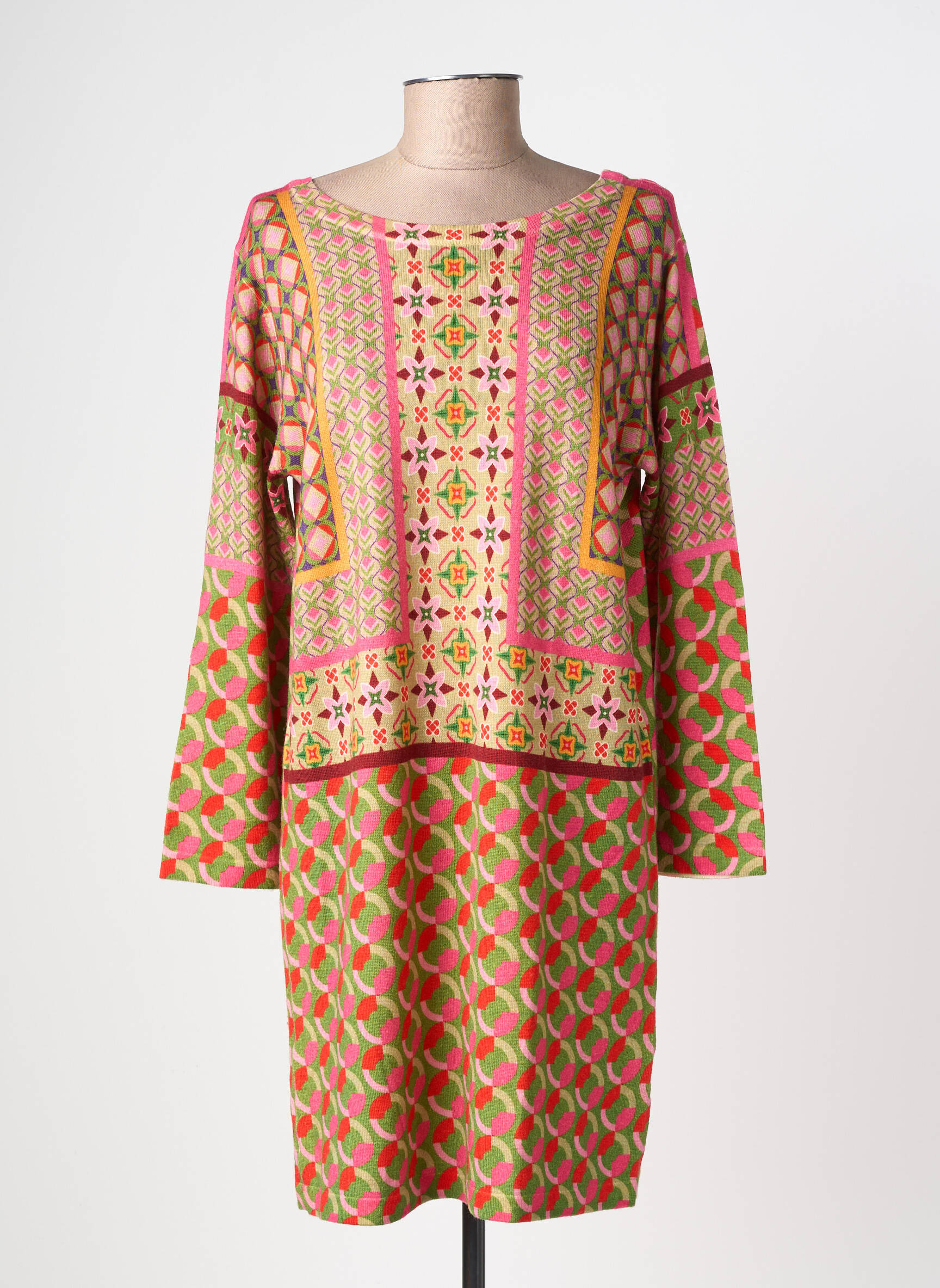 Rochie pulover elasticitate mâneci lungi roz JEI'S BY LETIZIA DENARO femeie